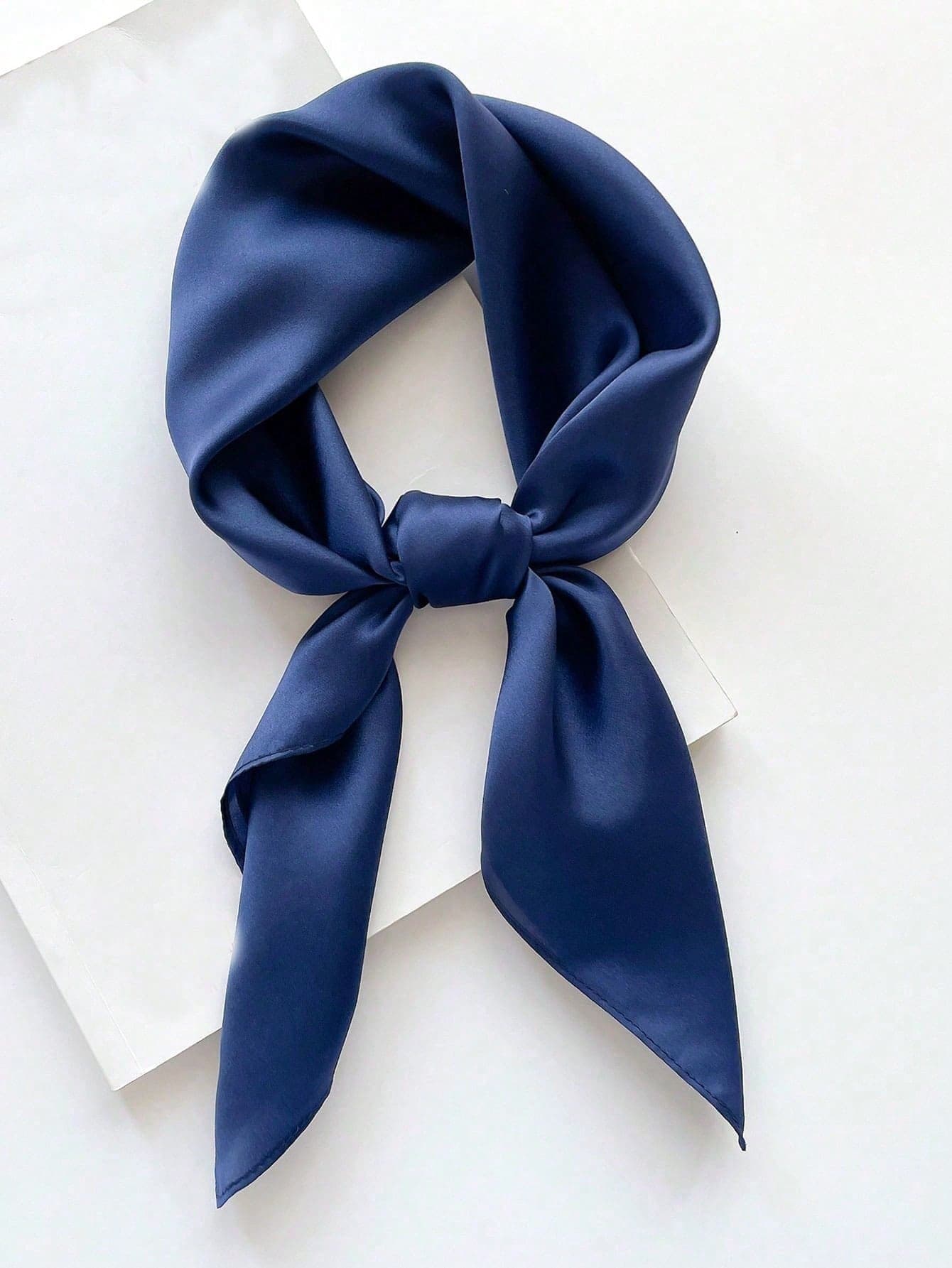 1pc Solid Color Square Scarf, Soft & Plain, Unique & Classic, Spring New & Stylish Women Neckerchief Bandana, Beach, Holiday