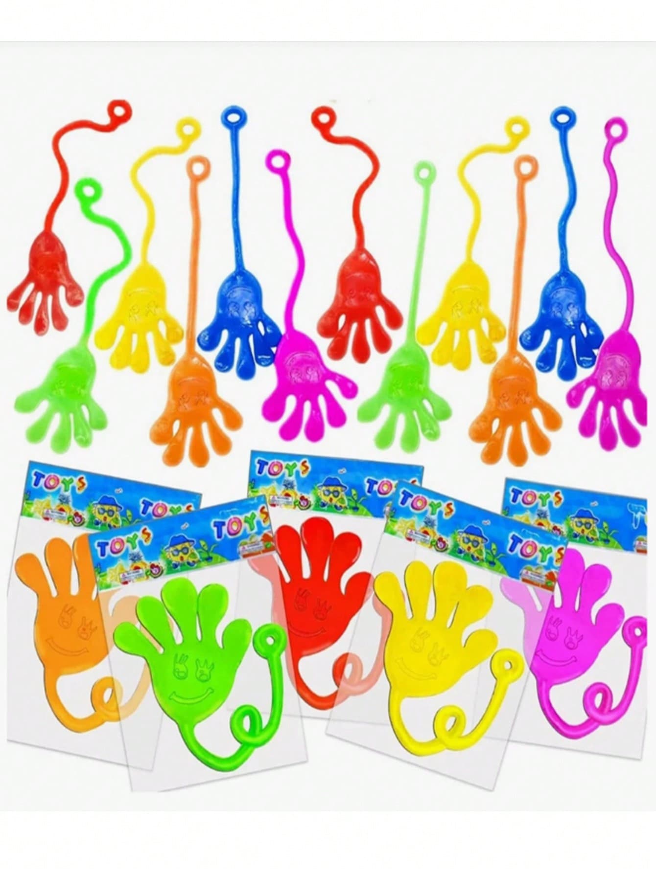 10PCS/20PCS/50PCS Sticky Hands, Sticky Finger, Party Favor Sets, Fun Toys, Party Favors, Wacky Fun Stretchy Sticky Hands, Party Favors, Birthday Parties, Toys For Sensory