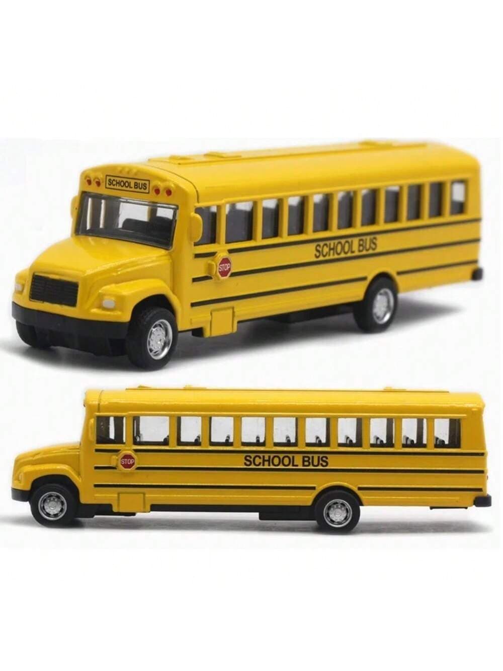 Alloy School Bus Model, Indoor Battery Free Gaming Pocket Toy, 14cm, Small Size, Die-Casting Car,Toys,Kids Toys,Toys For Kids