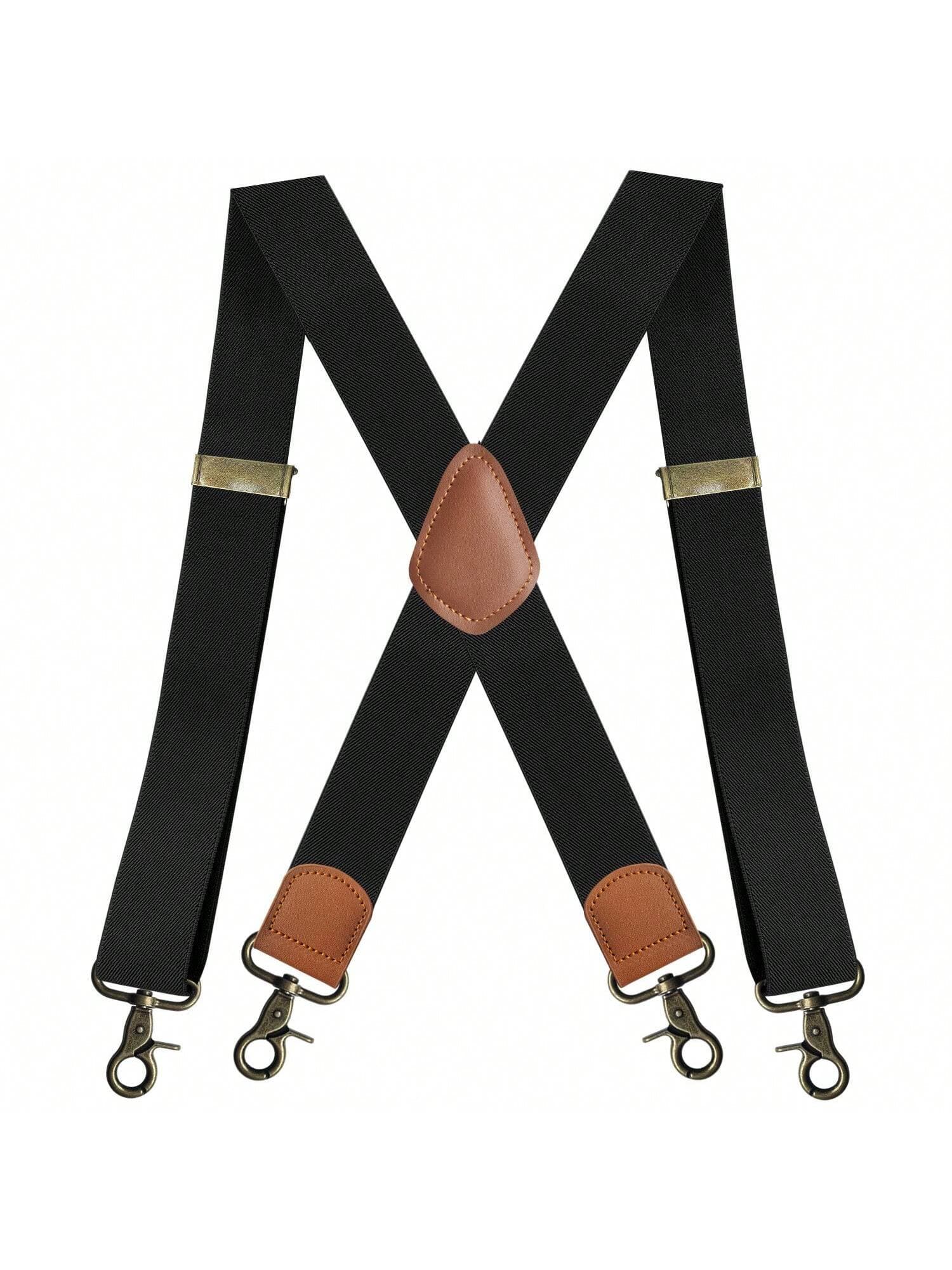 Vintage Suspenders For Men Work Outdoor, X-Back 4 Snap Hooks Heavy Duty Big And Tall, Adjustable Elastic Trouser Braces Straps Belt Loops Halloween For Going Out Outfit Wedding Party And For Gift Halloween Accessories, Halloween Costumes Autumn-Winter Accessories Halloween Costume,Suitable For Teens, Youth,Men,Casual, Outdoor, Athletic, Vacation, Graduation Gifts, Birthday, Daily Wear