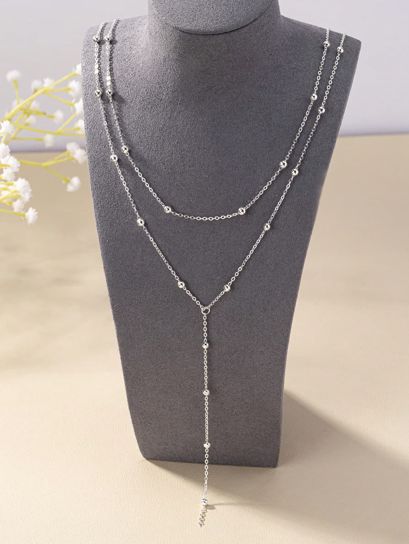 1pc Fashionable Simple Versatile Collarbone Multilayer Necklace