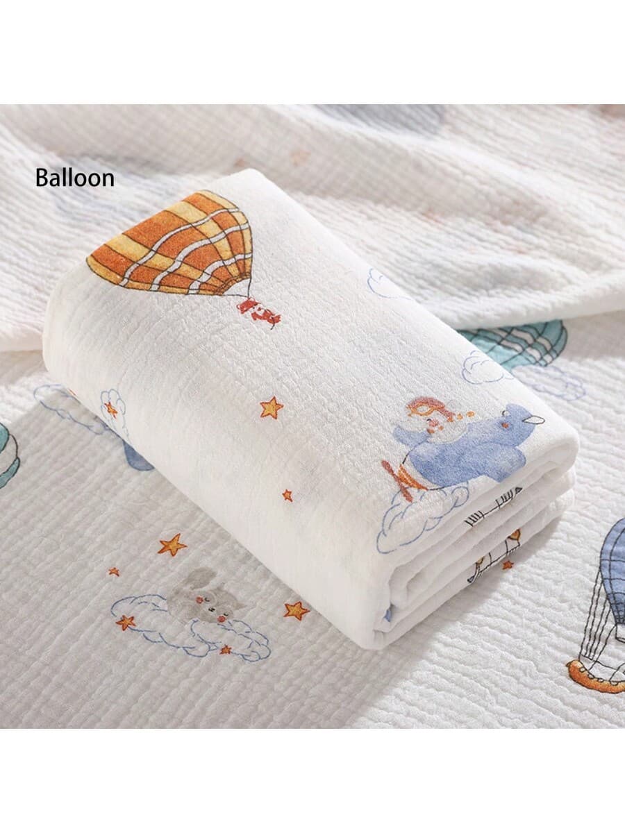 1 Pc Baby Swaddle Towel, Bath Towel, Crepe Fabric, Soft And Skin Friendly Love Valentine