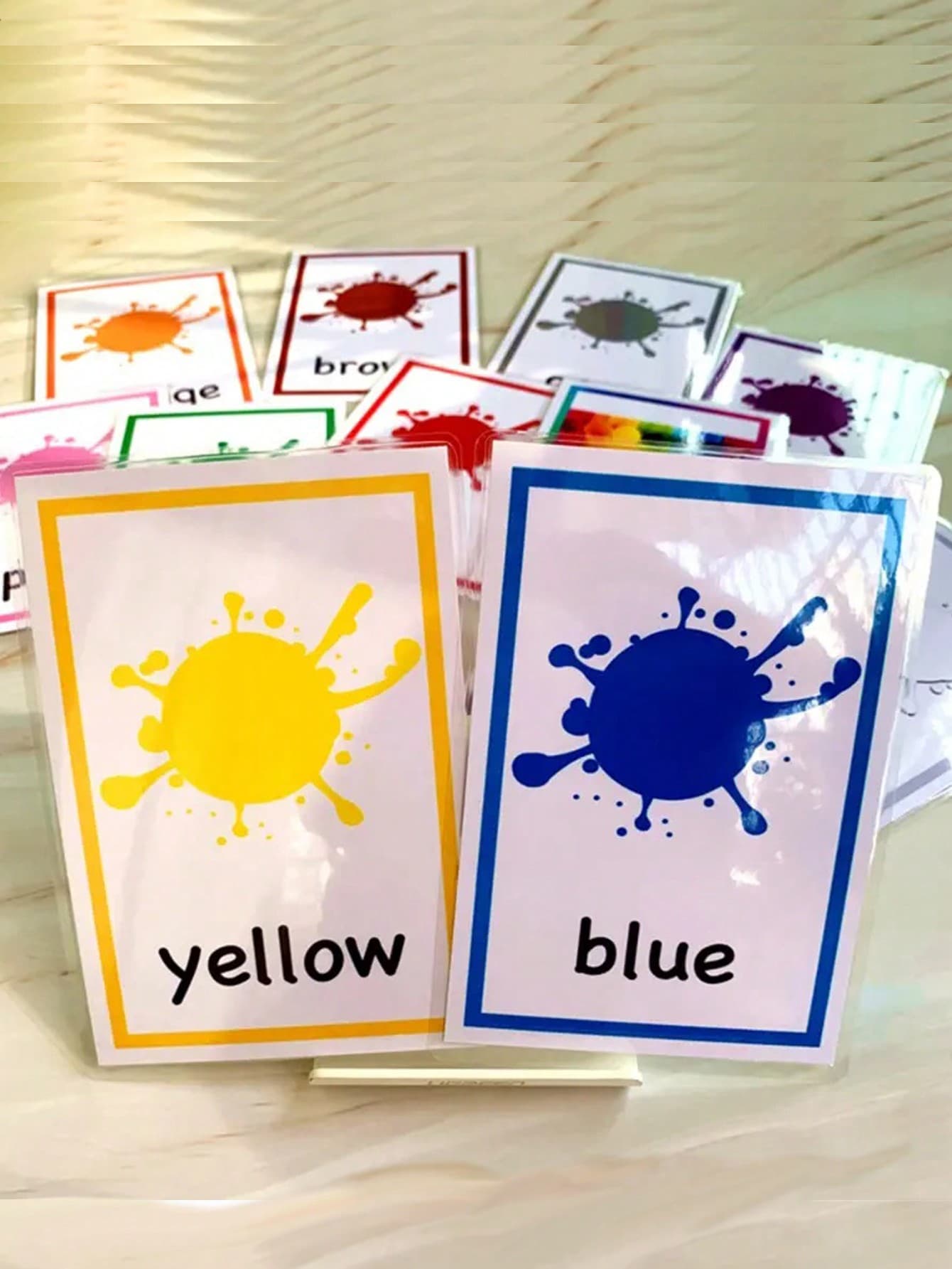 1 Pc Colorful Waterproof Plastic Cards, Light Up English Learning, Educational Toys, Children's Gifts, Educational Toys For Boys And Girls, /Christmas Gifts,Flash Cards,Christmas,Learning Toys,Kindergarten,English Cards,Classroom Resources