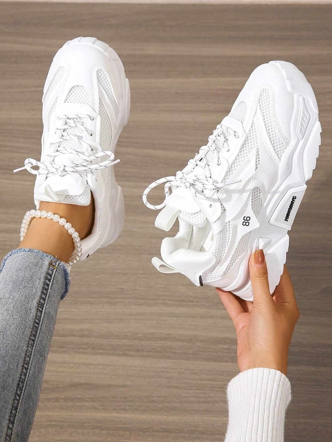 Women\ Thick Sole Outdoor Sports Shoes, New Autumn Lightweight Platform Height Increased Shoes, Suitable For Spring And Autumn Outdoor Sports Style