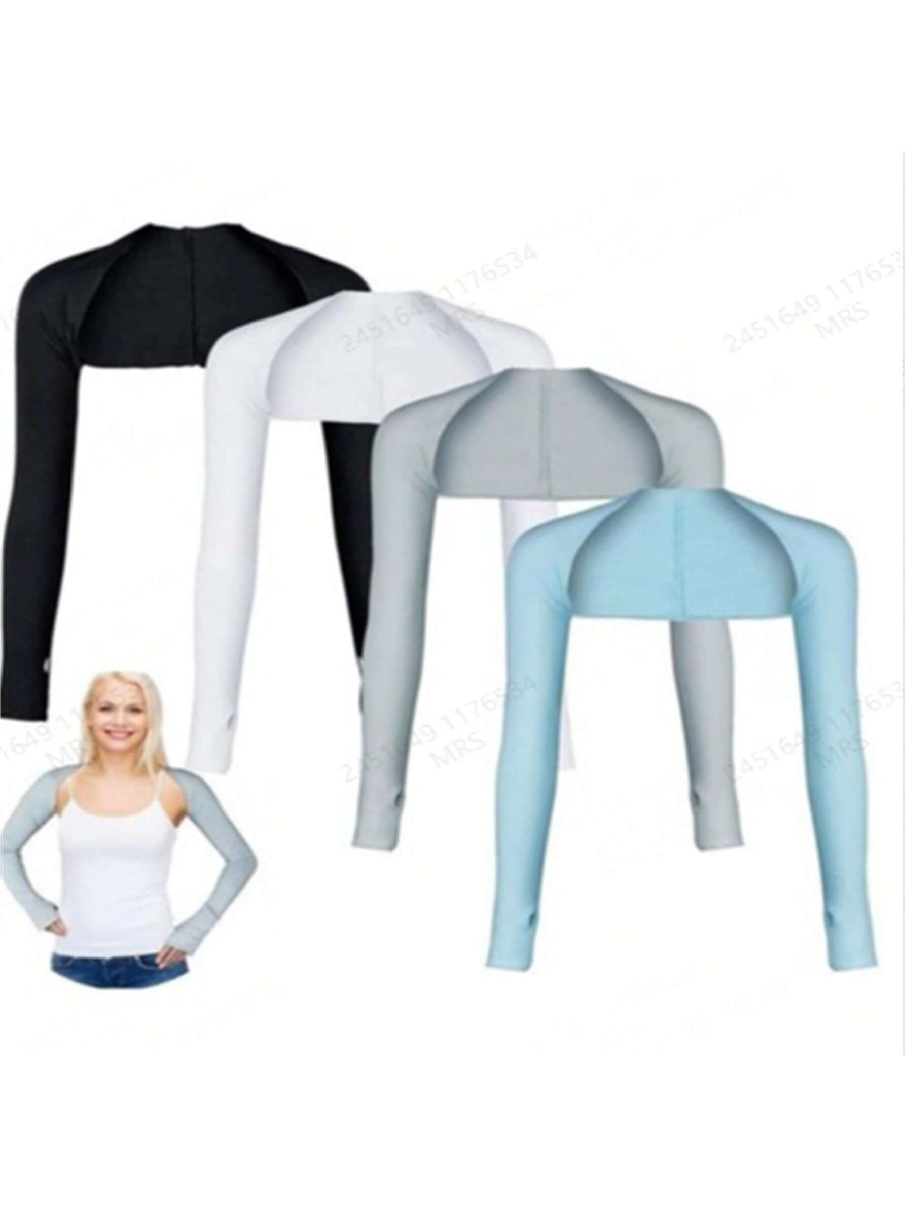 1/2/3pcs Outdoor Golf Shawl Summer Thin Driving Neck Sun Protection Integrated Shoulder Sleeve Riding Sun Sleeve