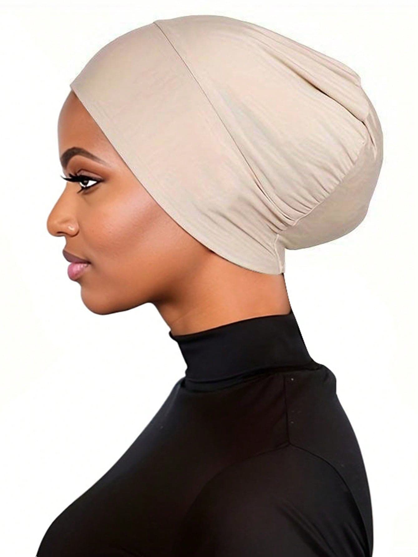 1pc Solid/Colorful Women's Modal Undercap, Head Cover, Stretchable, High Elasticity Hair Sleep Cap For Abayas Women