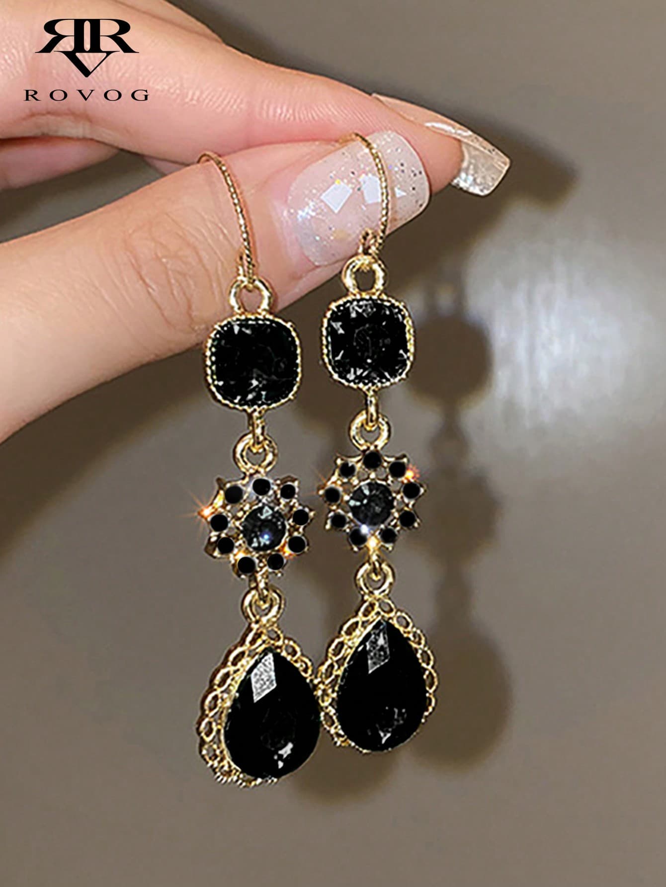 1pair Elegant And Luxurious Palace Style Hollow Out Flower Drop Earrings For Ladies Vacation Style Valentines,Mom,Mother,Mother's Day,Gift