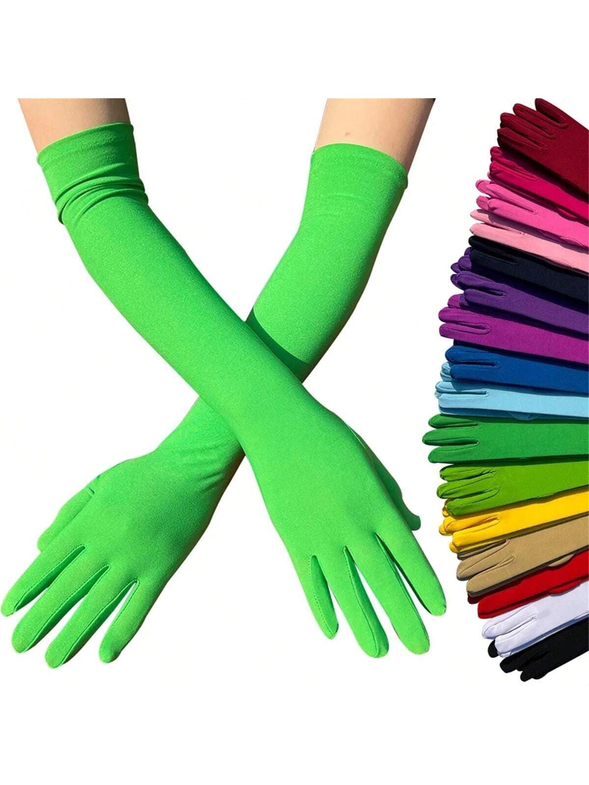 Unisex Nylon Long Gloves For Fashionable Party Costume Performance Halloween Christmas