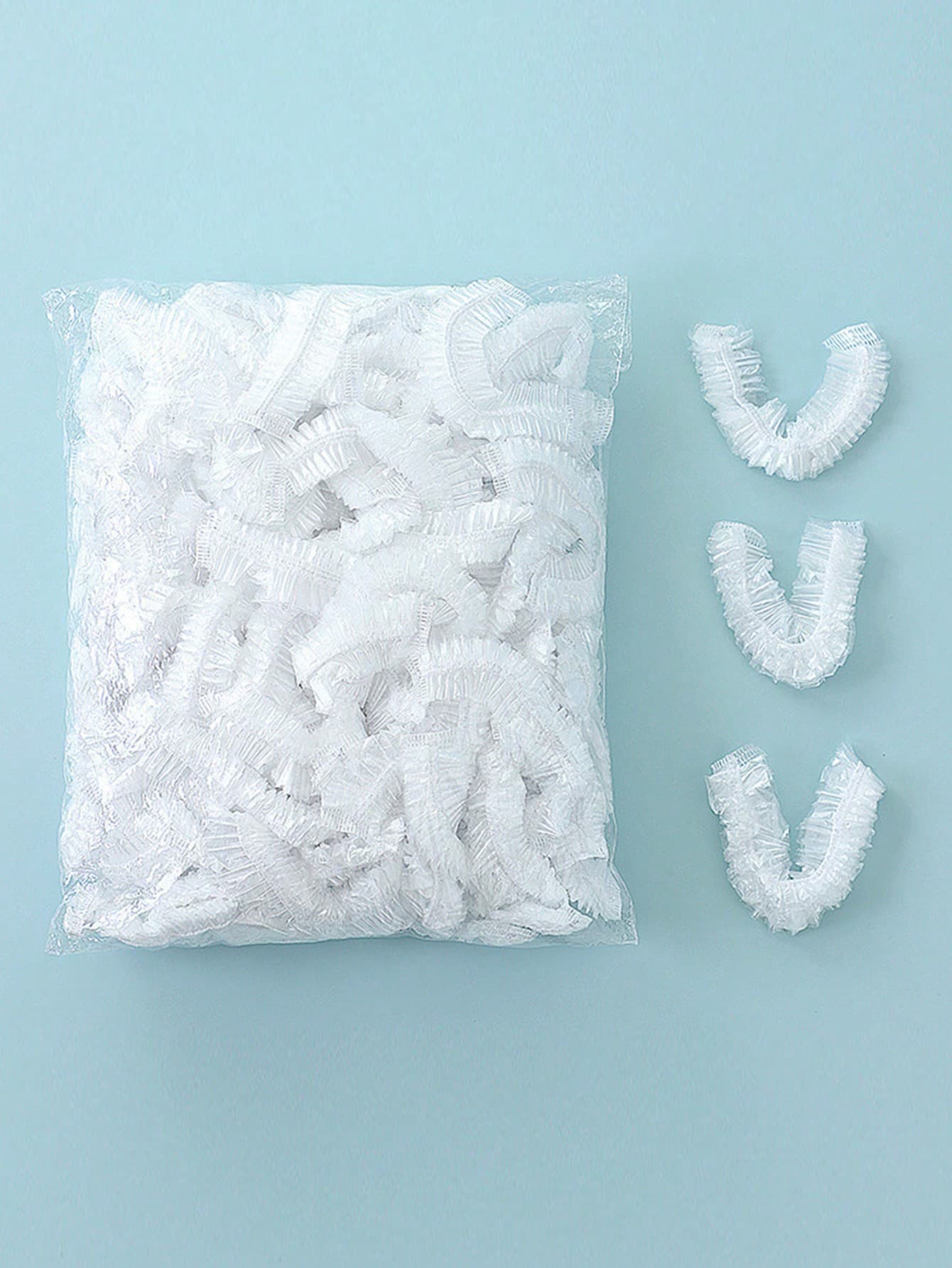 50/100pcs Thickened Waterproof Shower Caps, Women's Bath & Kitchen Oil-Proof Hair Caps, Beauty Salon Hair Dye & Oil Treatment Head Covers