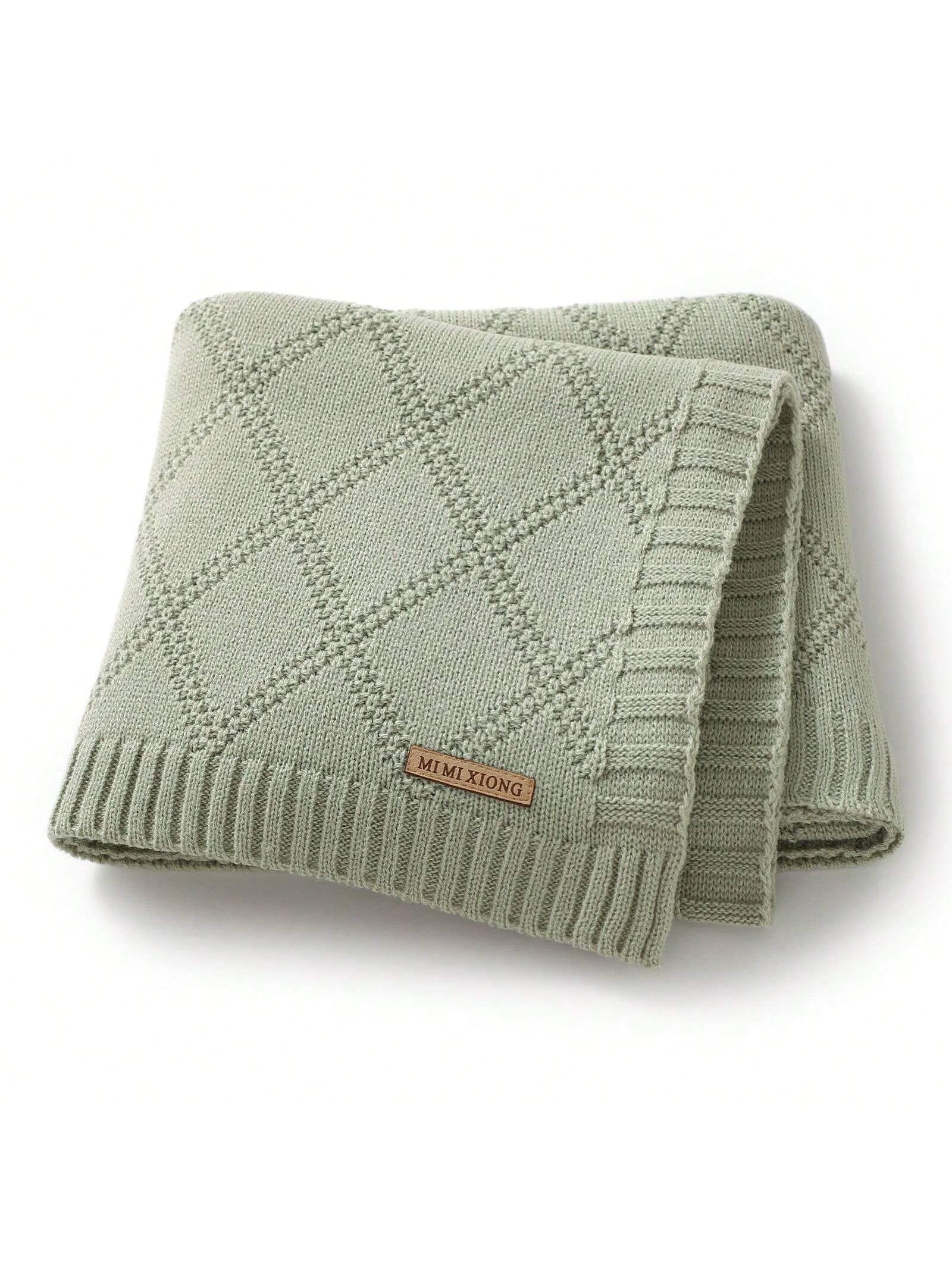 1pc Comfortable And Simple Baby Knitted Blanket, All Seasons Love Valentine
