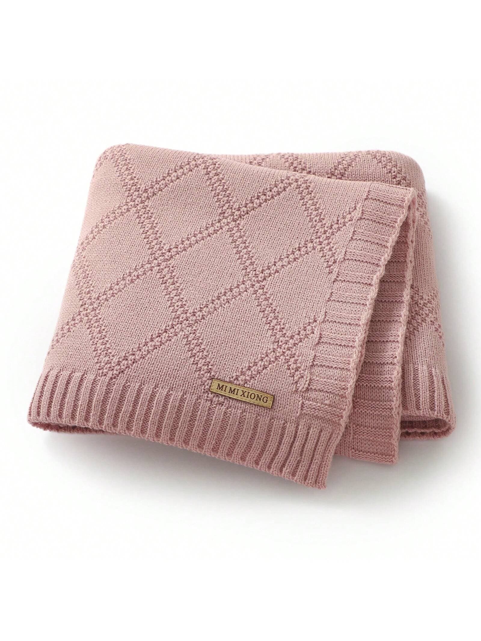1pc Cozy And Simple Knitted Baby Blanket, Suitable For All Seasons Love Valentine