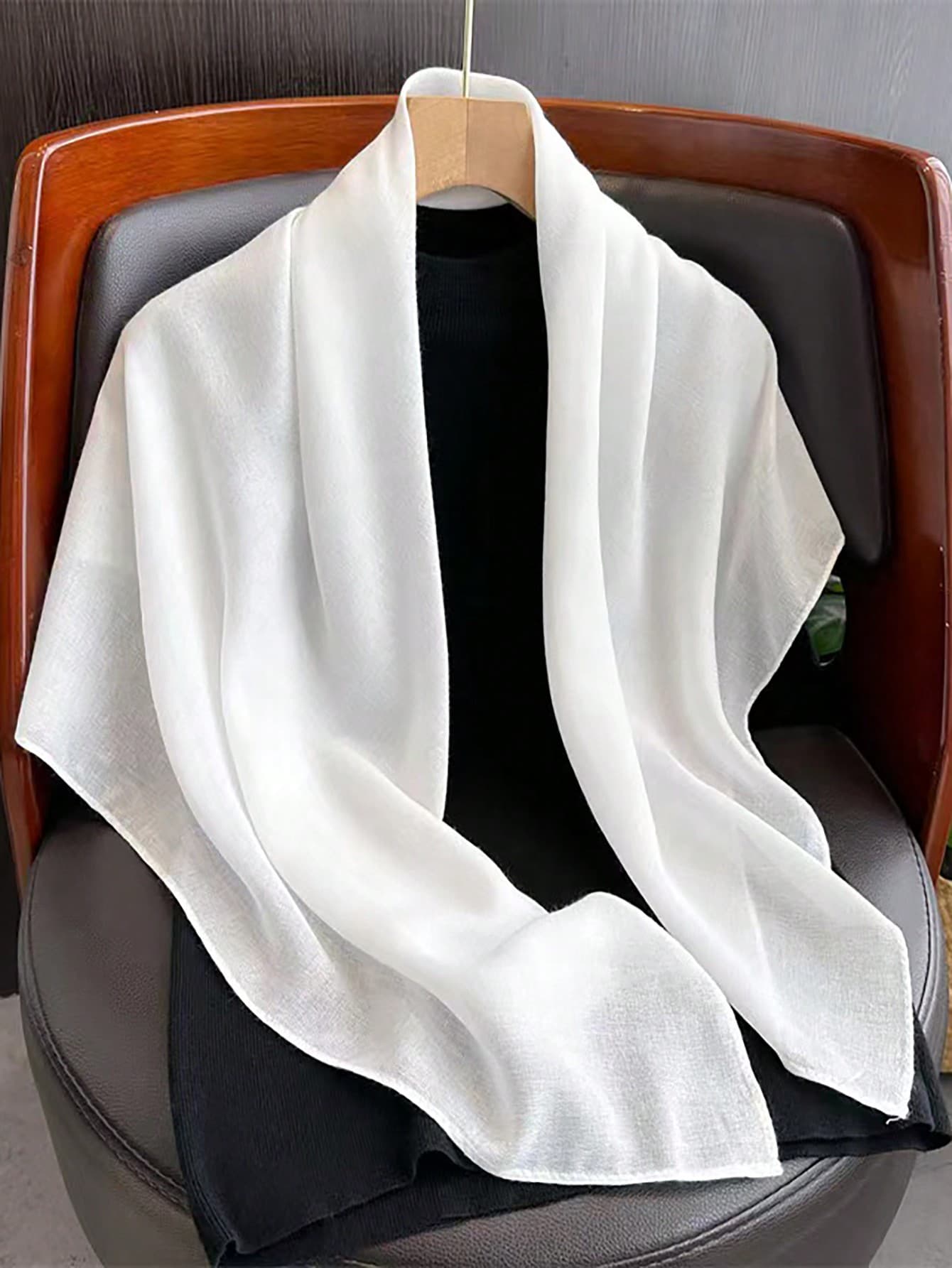 Ladies' Solid Color Fashion Scarf Shawl Sunscreen Silk Scarf Suitable For Daily Use BandanaWinter Fall, Holiday, Travel Essential