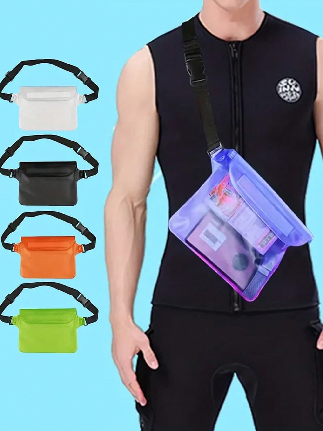 Waterproof Waist Pouch, Swimming Diving Bag, Portable Waterproof Pouch With Waist Strap, Plastic Mobile Phone Dry Bag, Keep Phone And Valuables Dry, PVC Waist Pack Shoulder Bag, For Outdoor Fishing Kayaking, Swimming Snorkeling Sailing Kayaking Beach Pool Water Parks, For Men Women Phone Case Purse Wallet For Summer Vacation Travel Holiday Sport Bag For Sports For Fitness For Exercise Travel Bag For Vacation For Women Travel Essential Durable Swimming Bag Waterproof Bag Beach Bag For Swimming For Beach