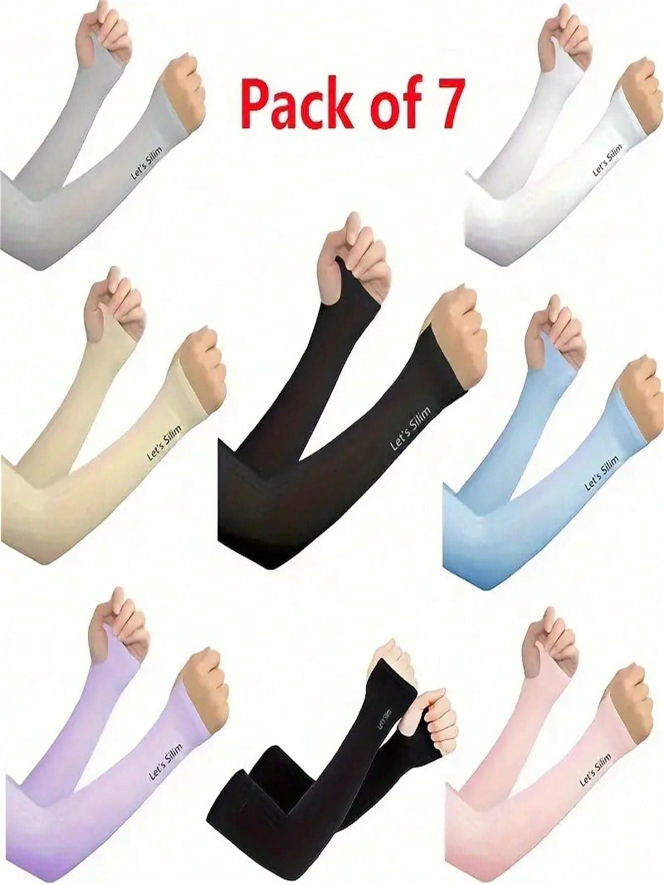4/6/7 Pairs Women's Summer Ice Silk UV Protection Arm Sleeves - Ultra-Lightweight Half-Finger Cycling Gloves, Suitable For Outdoor Adventure - Breathable High-Elasticity Sun Protection Gear. Paisley Pattern, Bohemian Style.