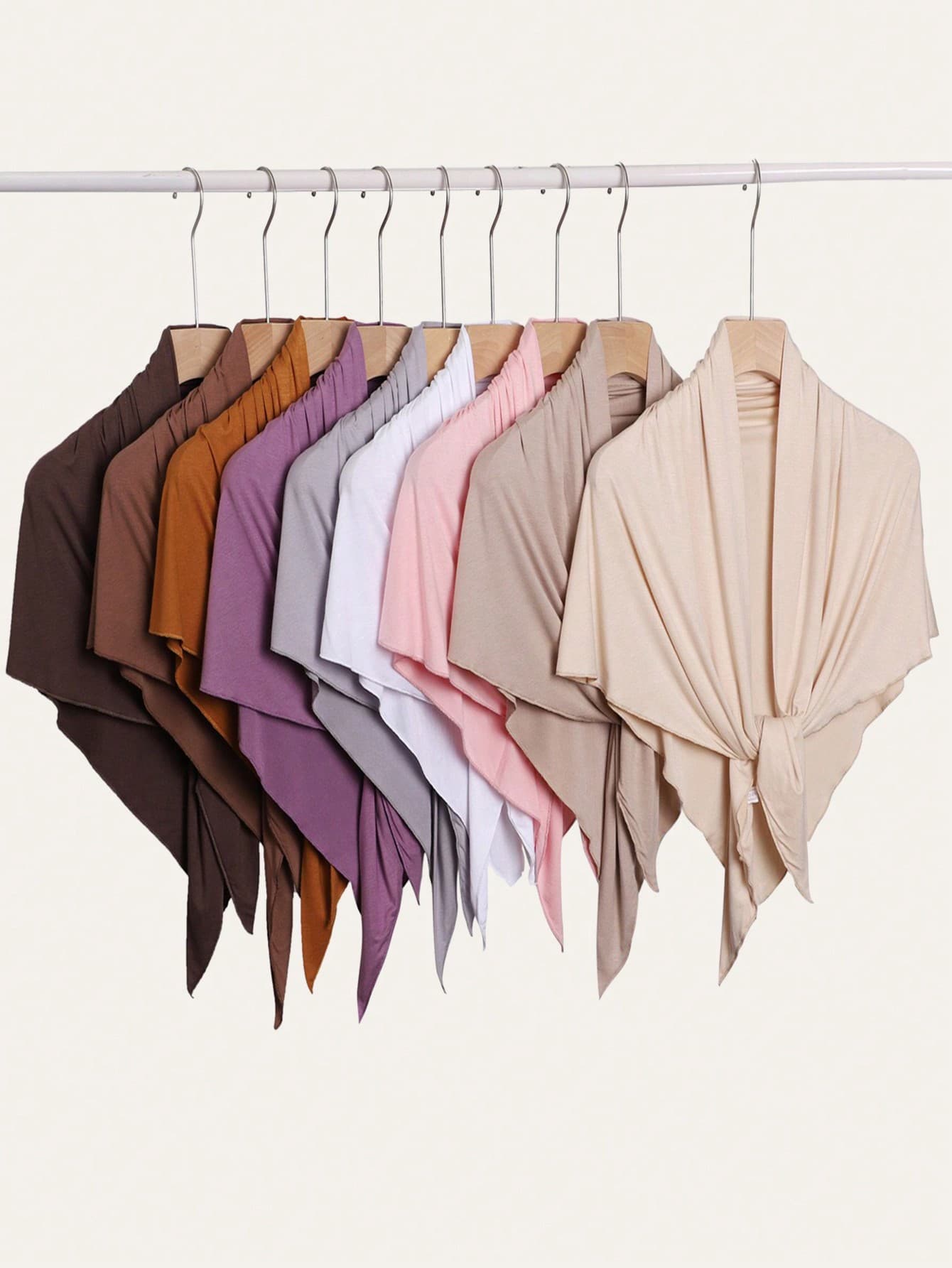 1pc Women Solid Color Soft & Triangle Scarf, Stretchy Neck All-Match Headscarf For Four Seasons, For Holiday Or Headband Use Accessories