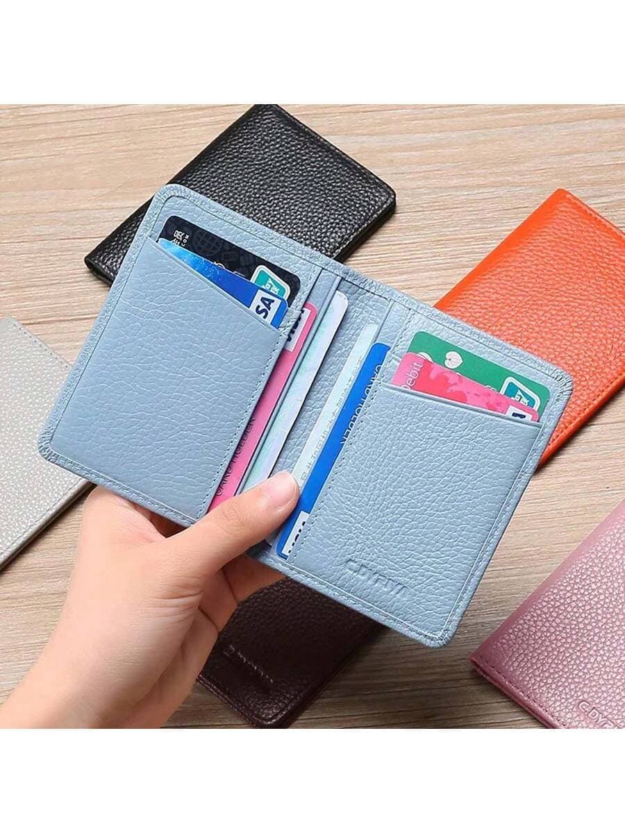Multi-Card Slot Solid Color Portable Card Case Universal Bank Card Credit Card ID Bus Card Holder Travel Card Organizer