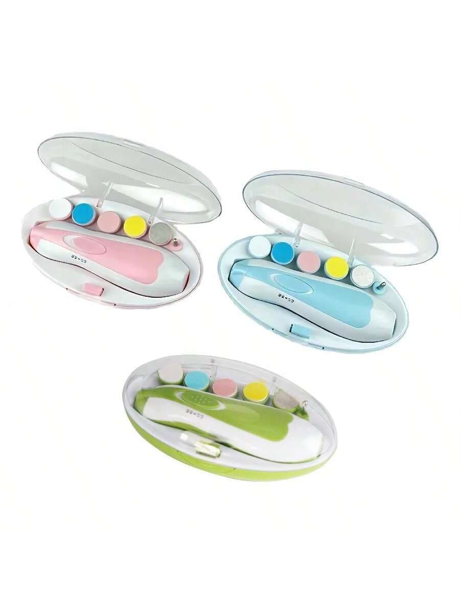 1pc Baby Electric Nail Trimmer Set, Prevent Scratching Newborn Baby Nails (Includes 6 Replacement Pads)