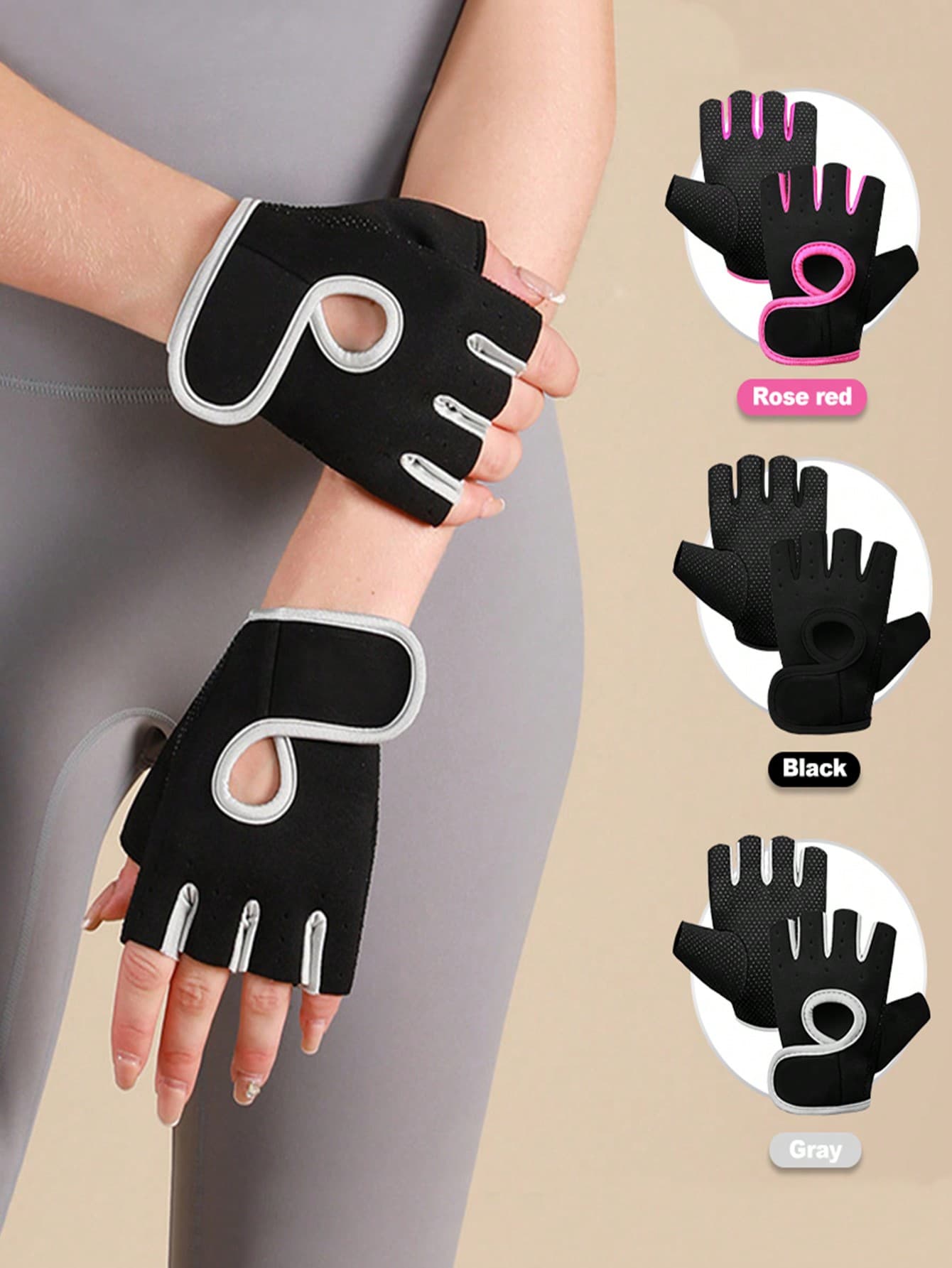 1 Pair - Unisex Fingerless Cycling Gloves, Professional Fitness Anti-Slip Breathable Half Finger Gloves For Summer Fishing Biking