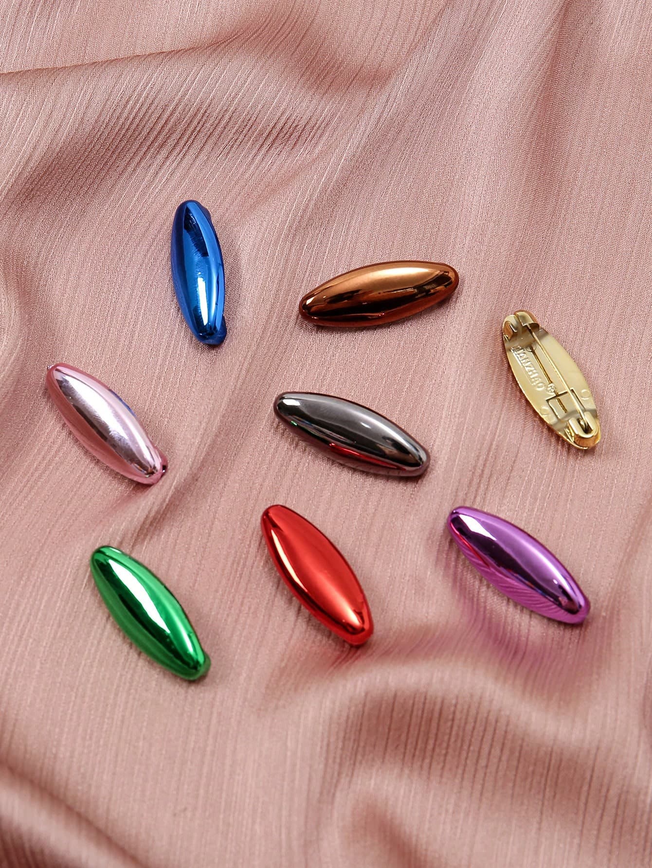 8pcs Scarf Pins And Clips Colorful Hijab Plastic Cover Hijab Pin Pack For Women Christmas Accessories Women Brooch