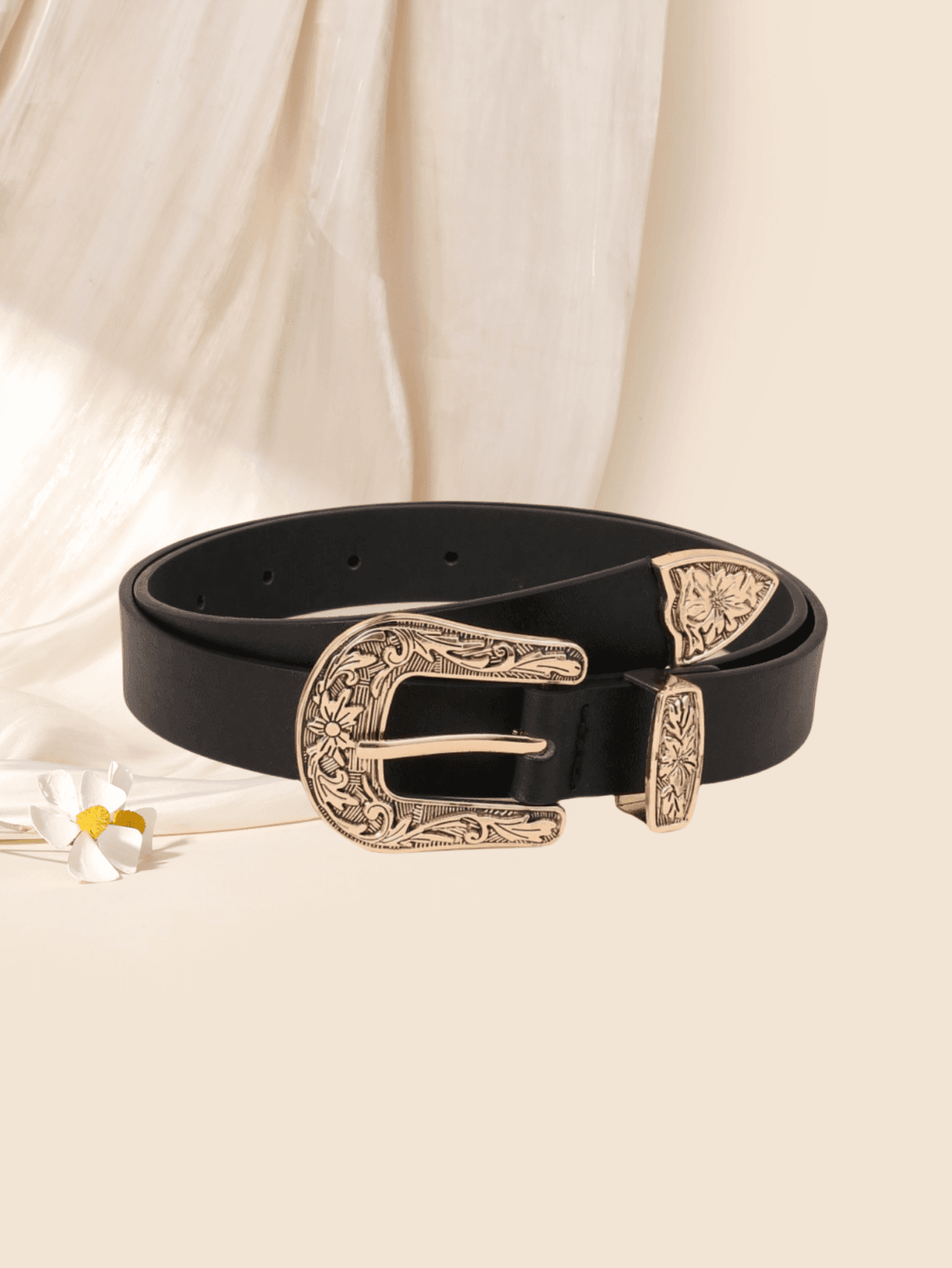 Western Style Buckle Belt For Women, Fashionable And Versatile Decorative Leather Belt Summer, School Fall, Autumn, Halloween