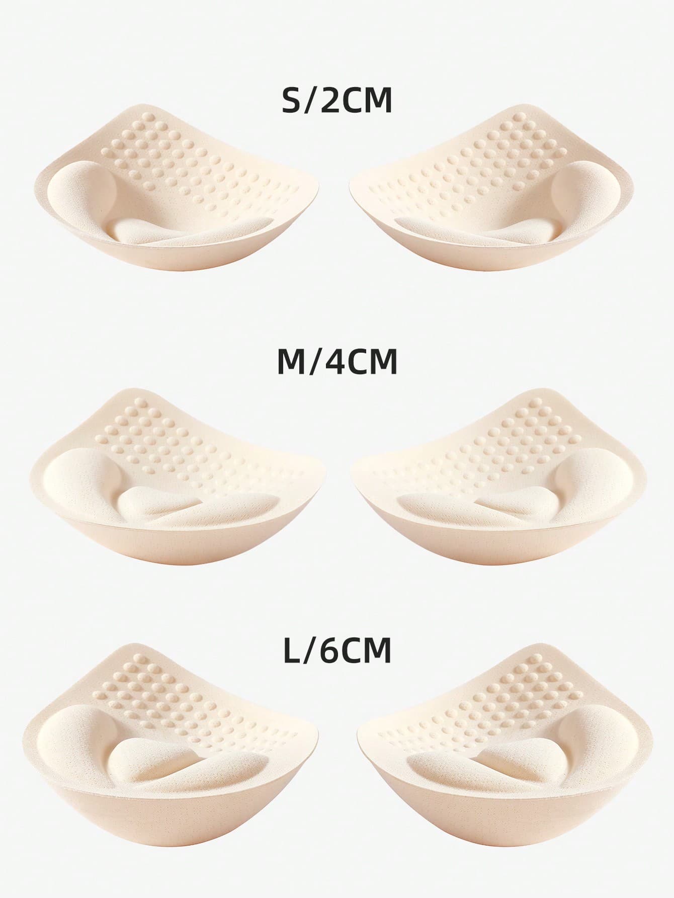 1pair Thickened 2cm,4cm,6CM Underwear Cup, Small Breast Padding, Removable And Washable Push-Up Breast Pad Inserts To Increase Padding, Underwear And Bra Accessories