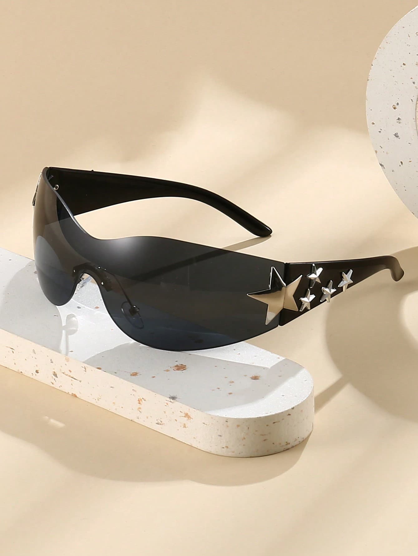 1 Pair Women's Oversized Multi-Color Y2K Fashion Glasses, Sports Fashion Celebrity Glasses, Bohemian Style, Party And Travel