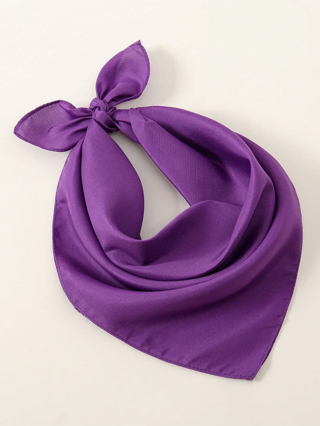 1pc Fashion Novelty Small Handkerchief Headband, Denim Print & Solid Color, Fits All, Bohemian Style Suitable For All Seasons,Scarf,Beach,Holiday,Accessories,Travel Essential