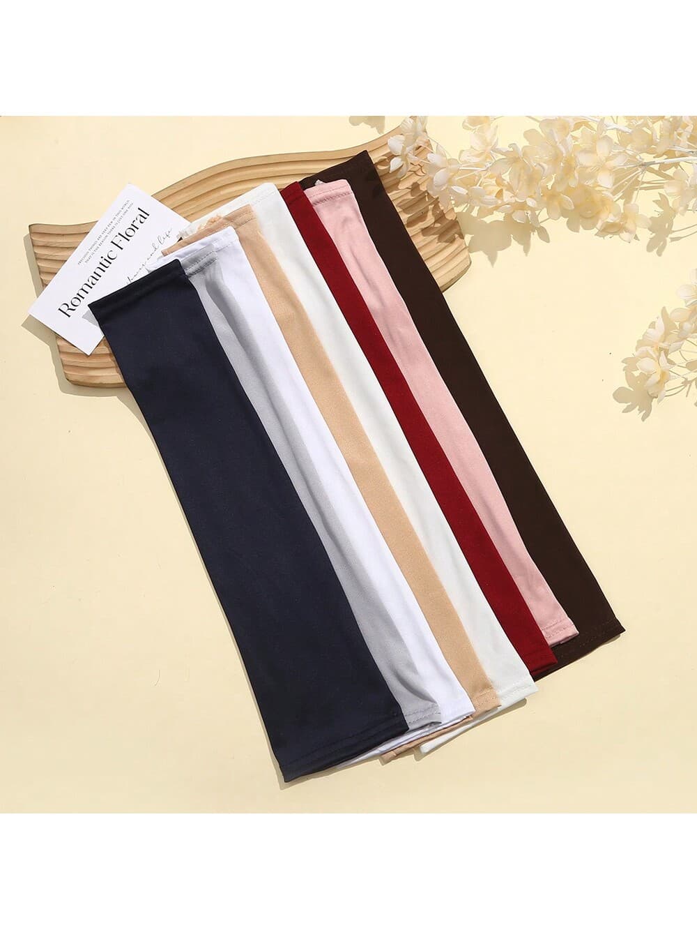 Women's Solid Color Ice Silk Sun Protection Arm Sleeves, Breathable & Non-Slip, Outdoor Driving & Cycling, 1 Pair