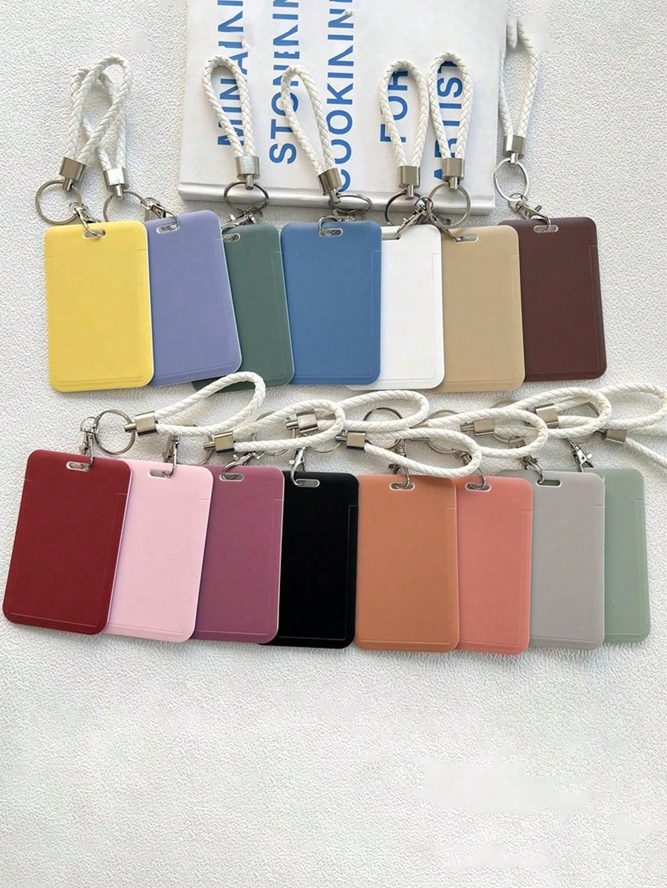 1PC Solid Color ID Card Holder Bus Card Protective Cover Student Meal Card Campus Card Access Control ID Card Access Card Holder