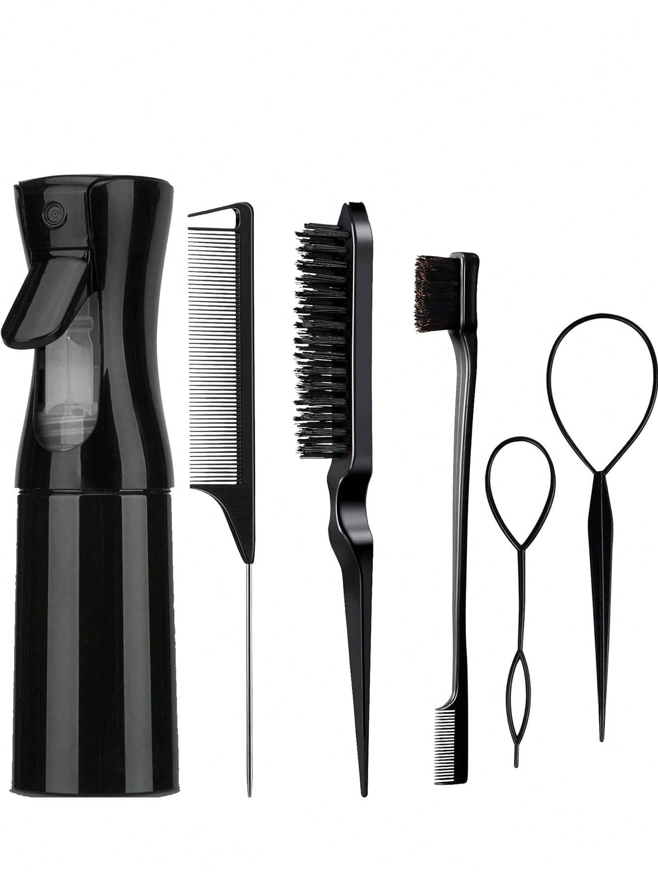 6pcs Water Sprinkler Braid Maker Set, Hair Styling Brush Kit Curling Comb
