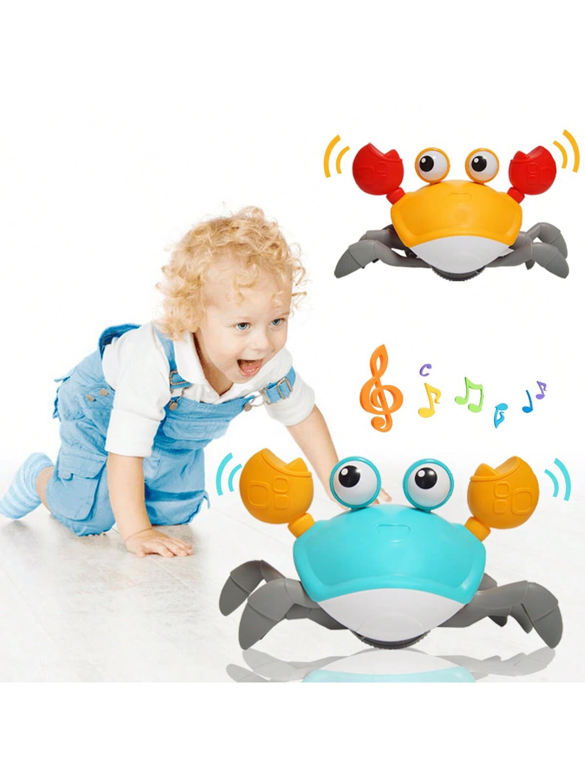 Crawling Crab Toy, Fun Interactive Dancing Walking Moving Toy Sensory Induction Crabs With Music, Crab Toys Boys Girls Kids Birthday Gifts