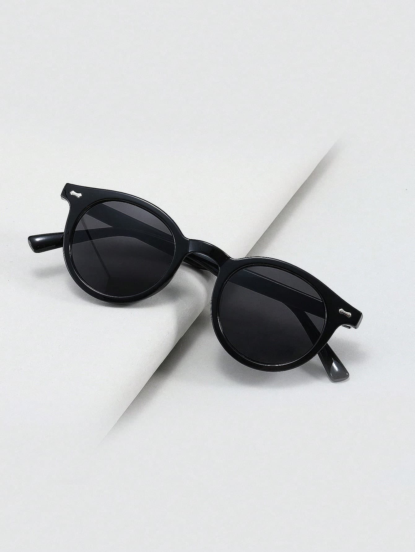 New Fashion Round Glasses For Men, Casual Outdoor Beach Accessory, Streetwear Style, Suitable For Pairing With Sweaters, Jackets, Hoodies, Sweatshirts, Leather Pants And Cargo Pants, Ideal For Summer Beach Vacation, Outdoor Activities And Travel