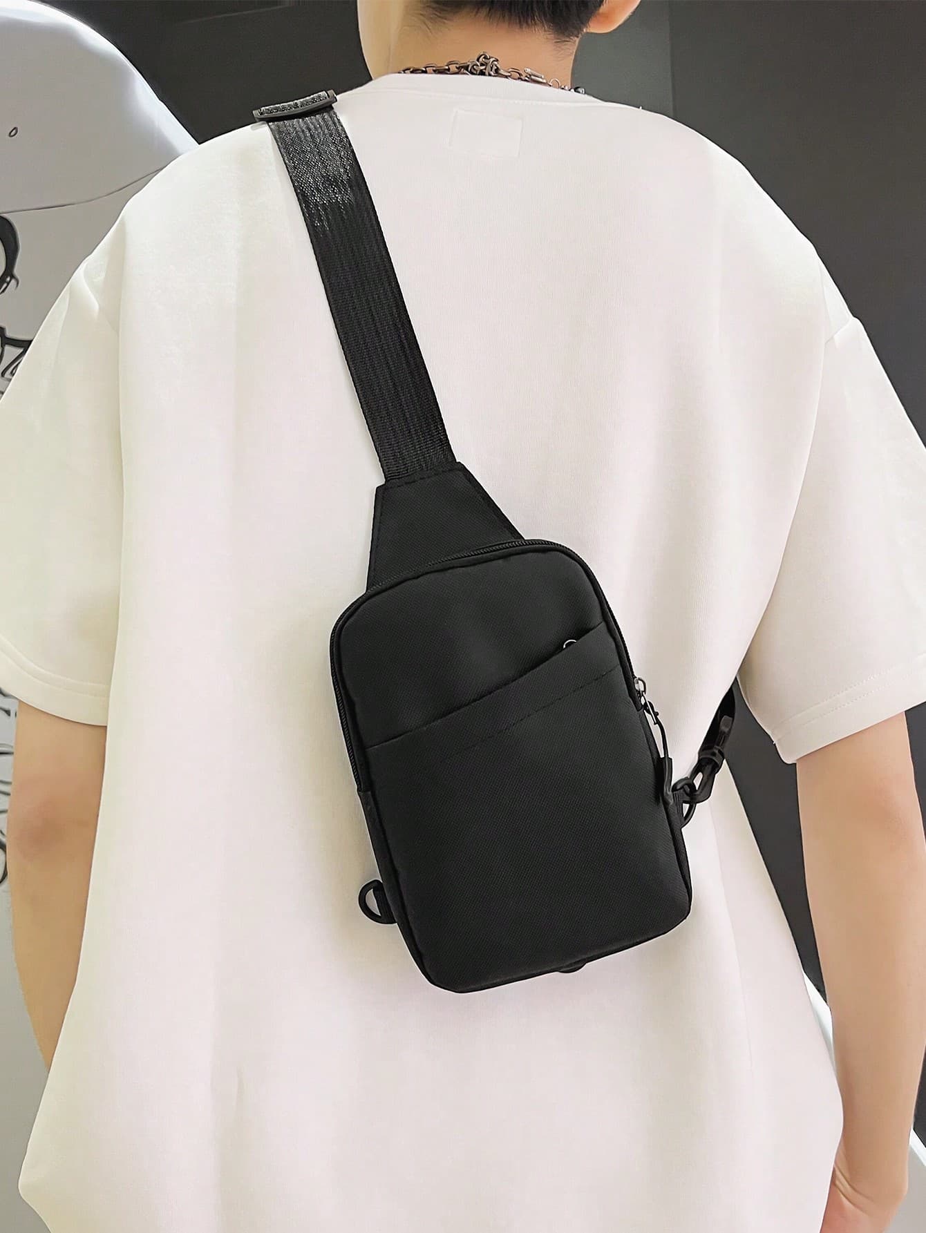 Mini Men's Minimalist Sling Bag, Chest Bag, Waist Bodycon Bag, Travel, Sports, Valentine's Day Gift, Father's Day Gift, University Student Backpack, Multifunctional Dorm, Christmas Gift, Holiday Gift, Messenger Bag, Leather Bag, Hobo Bag, Travel Essentials, Back To School, Sports & Lifestyle Waist Pack, Spring Study Supplies, Men's Shoulder Bag, Running Accessories