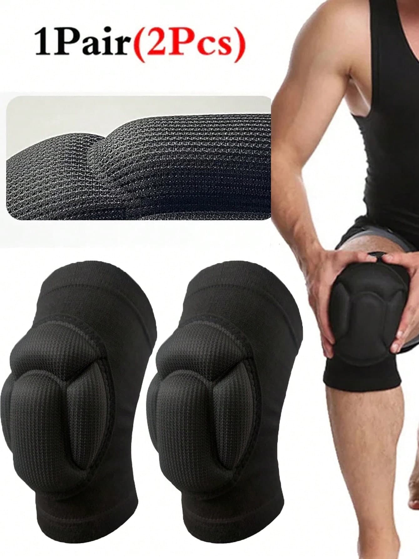 2PCS Men Women Black S/M/L/XL Knee Pads, Thick Soft Breathable Knee Pads , For Dance Volleyball Basketball Football Tennis Running Outdoor Sport Workout Cycling Protector Knee Brace