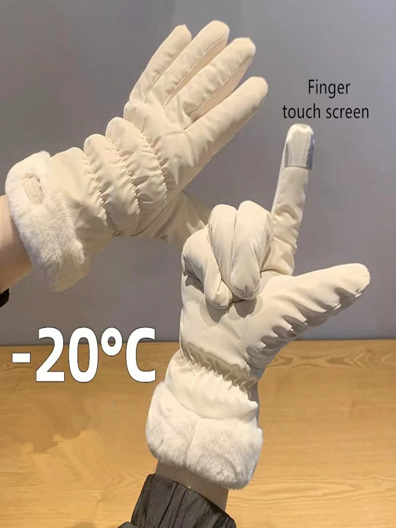 1 Pair Women's Multi-Color Thermal Lined Thick Windproof Water-Resistant Touchscreen Warm Gloves For Autumn/Winter Cycling, Driving, Outdoor Sports, Skiing, Commuting