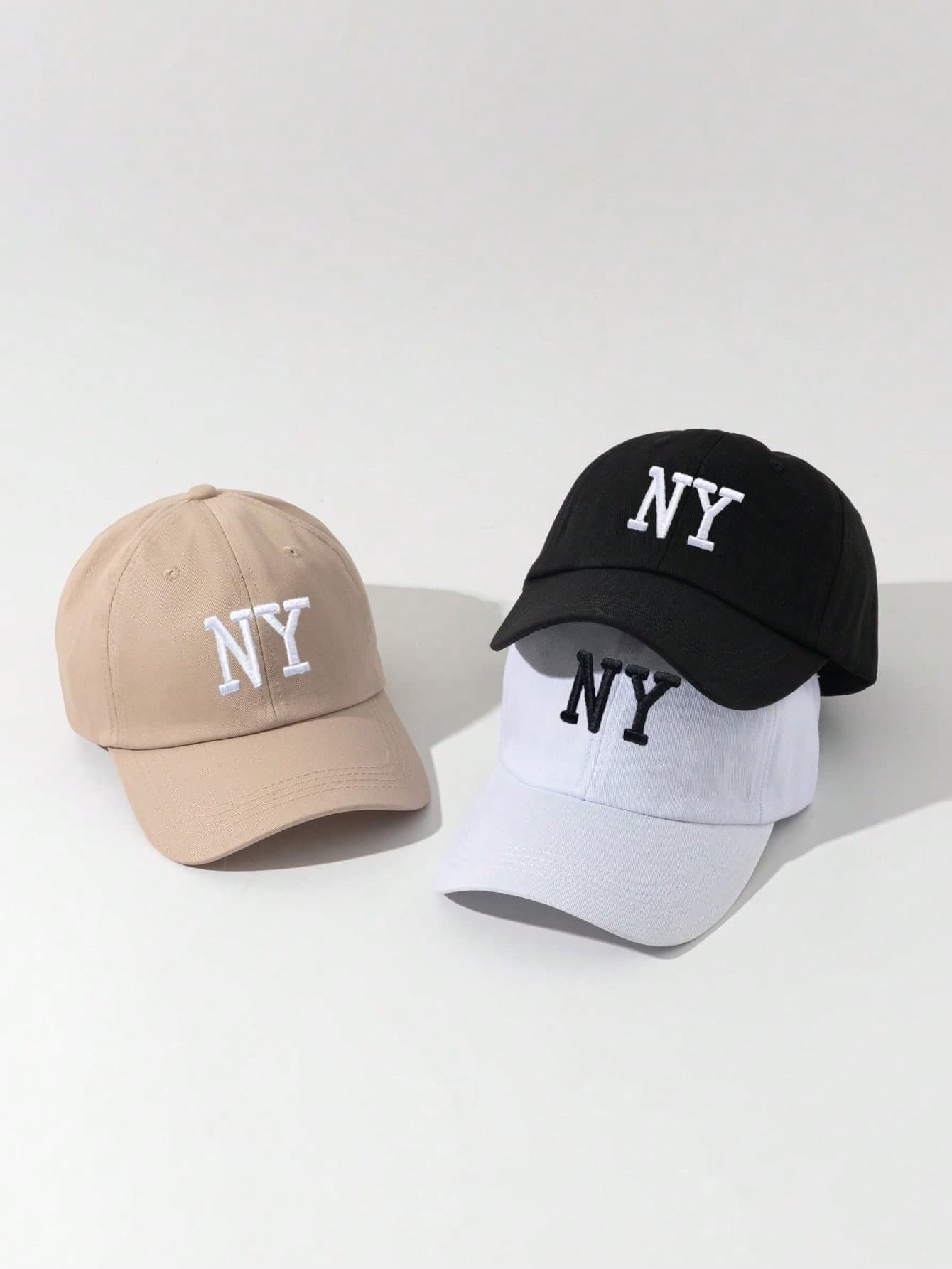 1/2/3pcs Embroidered NY Baseball Cap, Adjustable Outdoor Sun Hat For Spring Autumn Travel, Beach Vacation, Suitable For Men & Women, Y2K Style