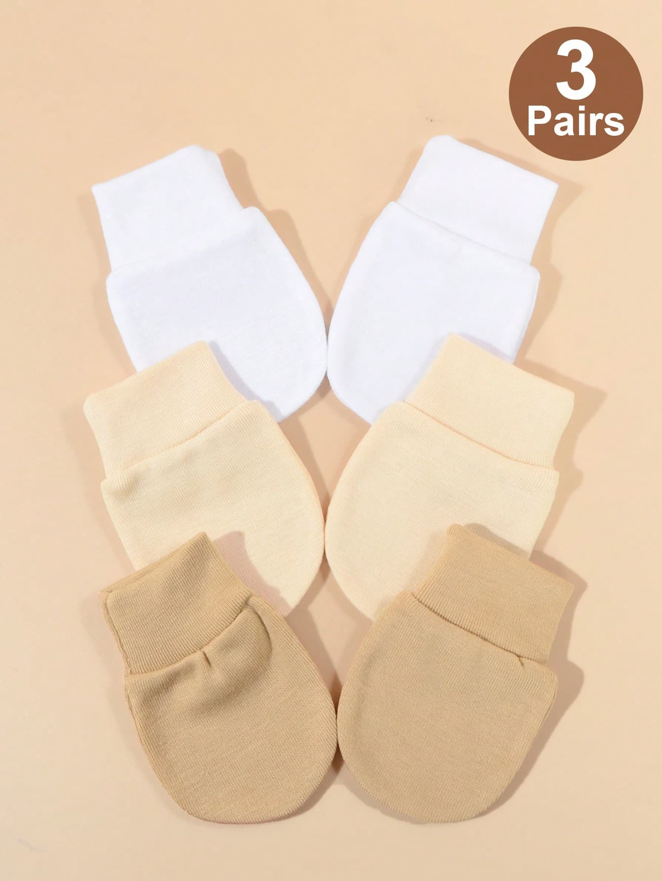 3 Pairs Newborn Anti-Scratch Mittens