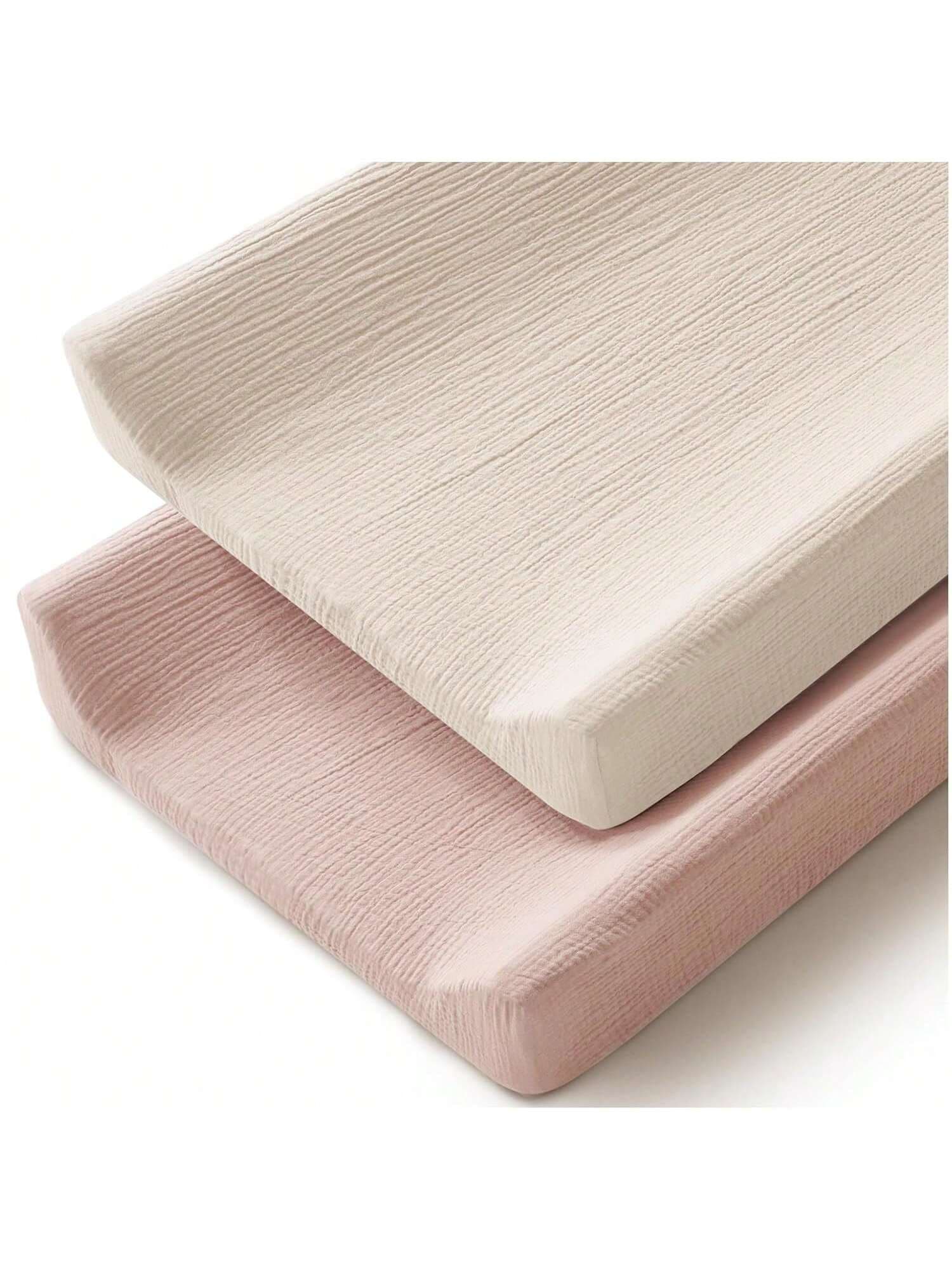 2pcs Baby Diaper Changing Pad Covers, Gender Neutral Soft, Suitable For Infant Diaper Changing Station, Fit For Baby Boys And Girls, Valentine's Day Theme
