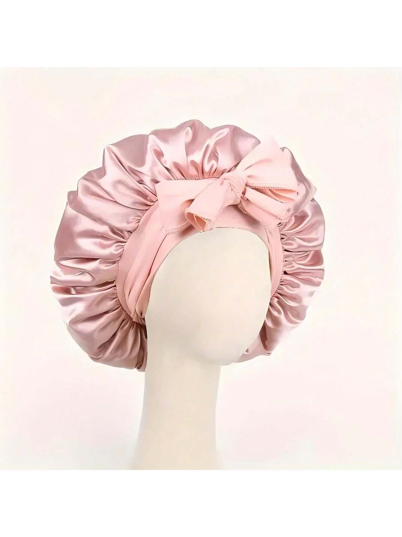 1pc Luxury Satin Silk Sleep Cap - Adjustable Comfortable Drawstring - Unisex Hair Care, Home & Bathroom Decor, Back To School Season