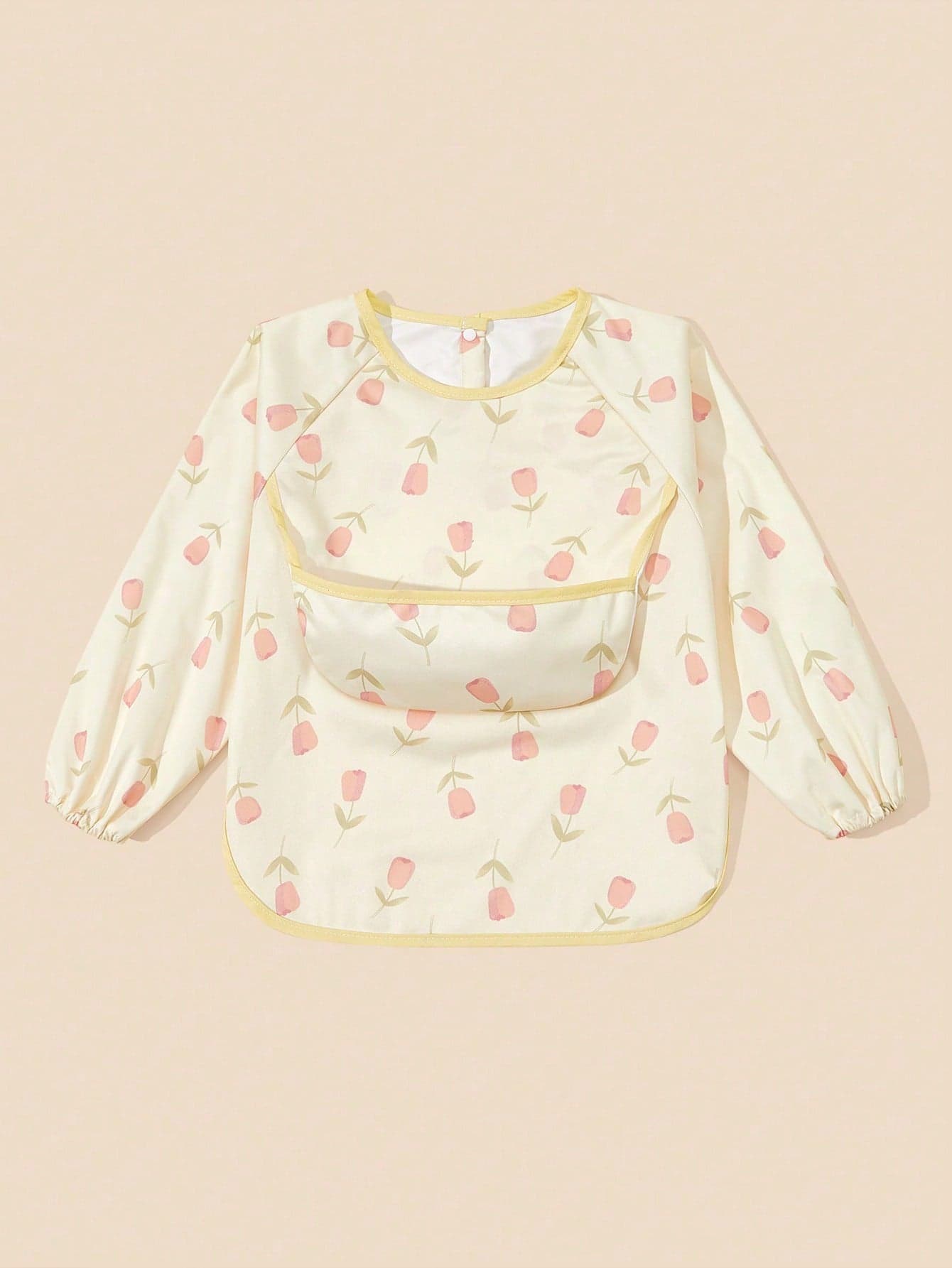 Baby Long Sleeve Bib, Infant Feeding Smock For Eating, Painting, Supplementary Food