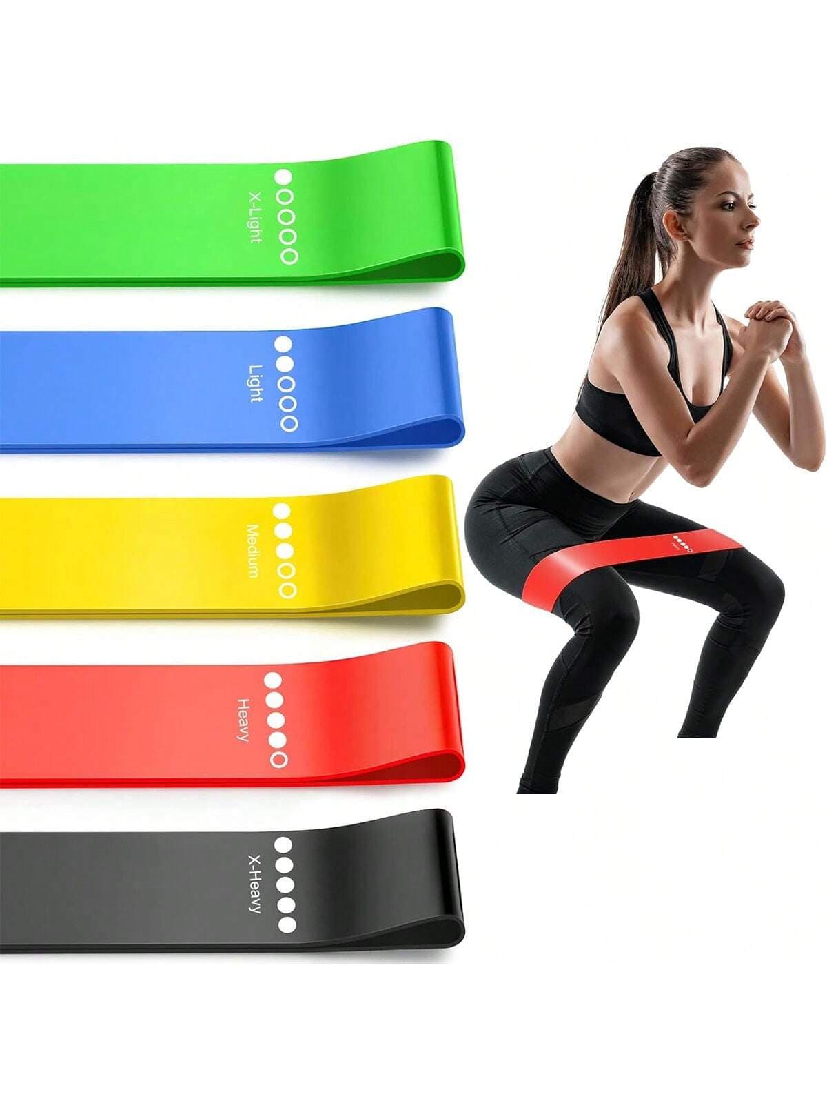1/5pcs TPE Resistance Bands, Thick Yoga Exercise Elastic Bands, Rubber Glute Booty Bands For Toning & Muscle Training Gym Accessories,Sport, Gym, Home Exercise, Strap Gym, Resistance Bands