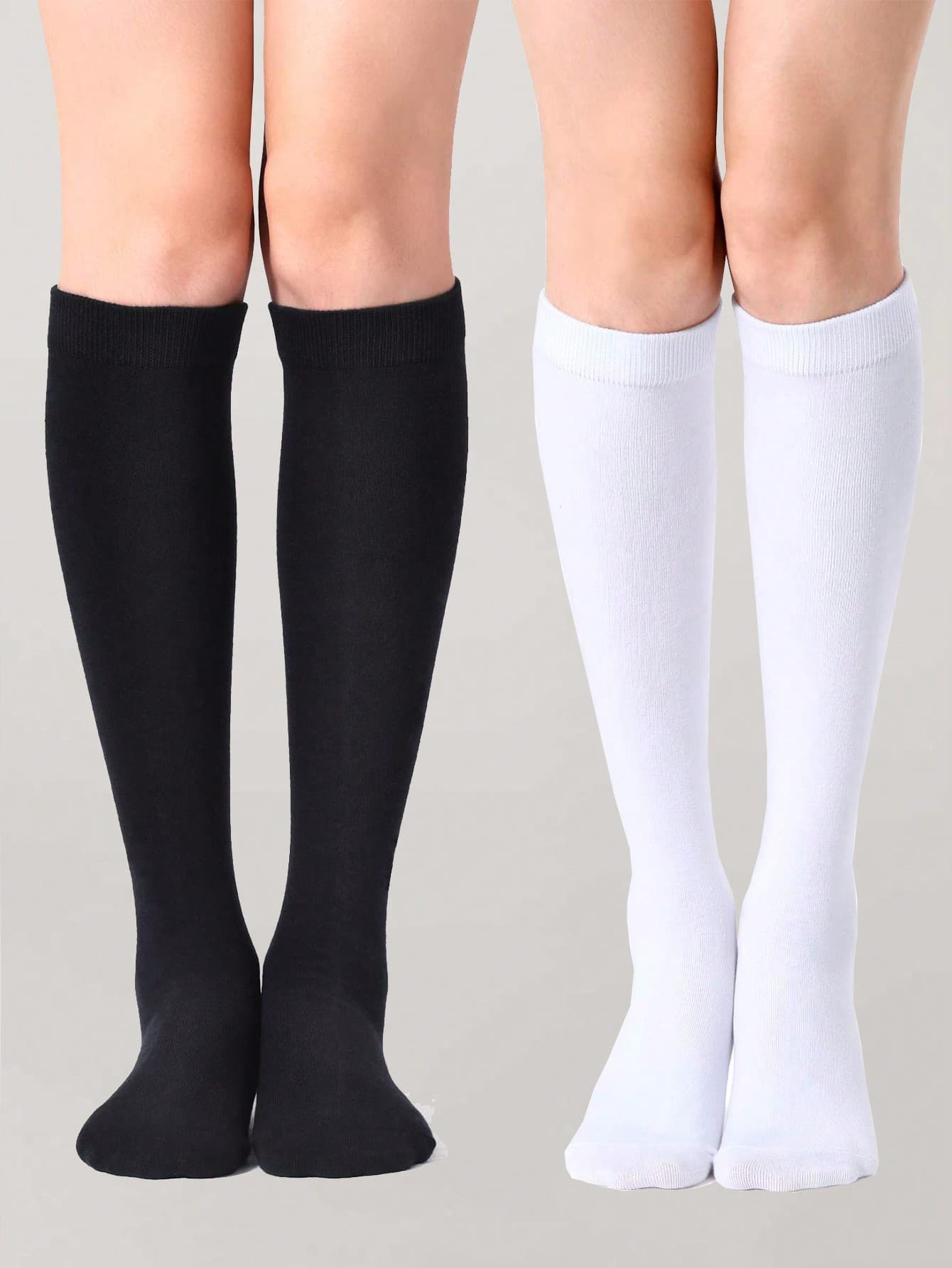 1/2/3 Pairs Knit Fitted Mid-Calf Socks, JK Style Sports Socks For Women, Suitable For Daily Wear All Year Round