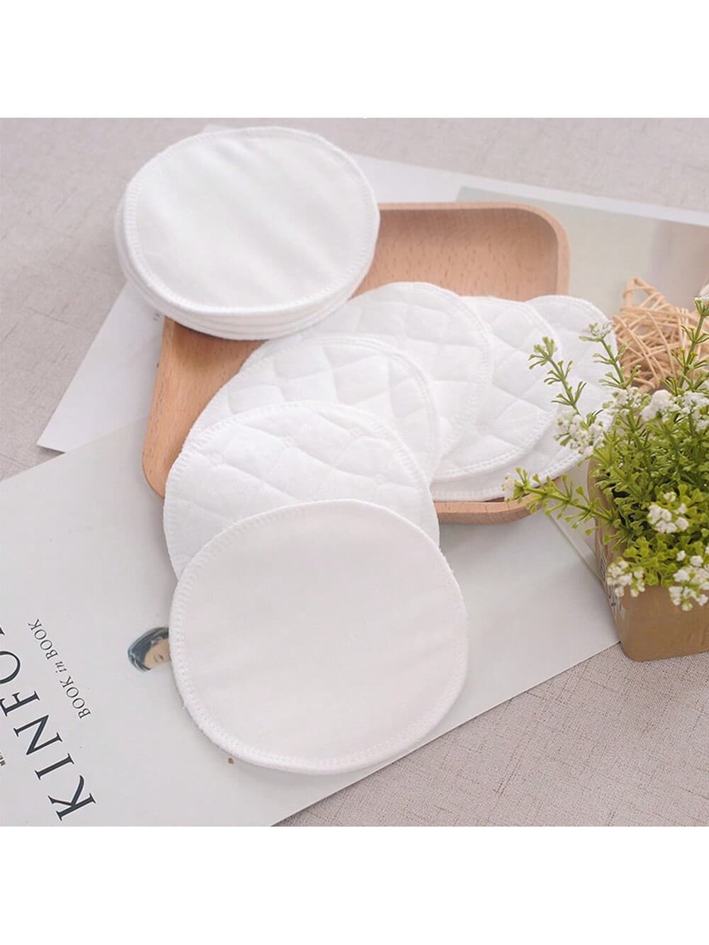 12pcs Reusable Washable Anti-Overflow Nursing Pads, Breathable Leakproof Breast Feeding Pads For Postpartum Girl