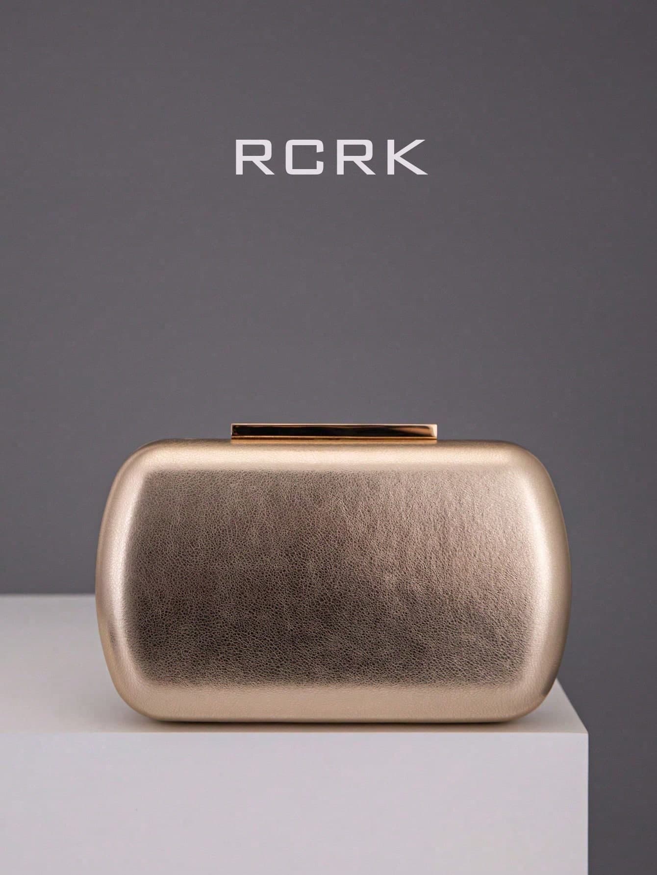 RCRK Gold Party Clutch, Elegant Women Clutch Bag