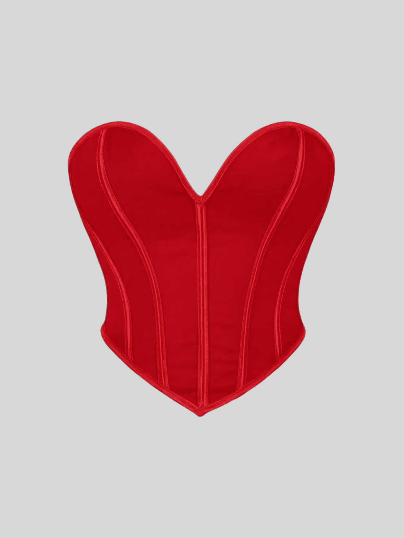 Bonmuse New Arrival Red Matte Texture Strapless Tight Bustier Women's Sexy Corset Topfor Summer