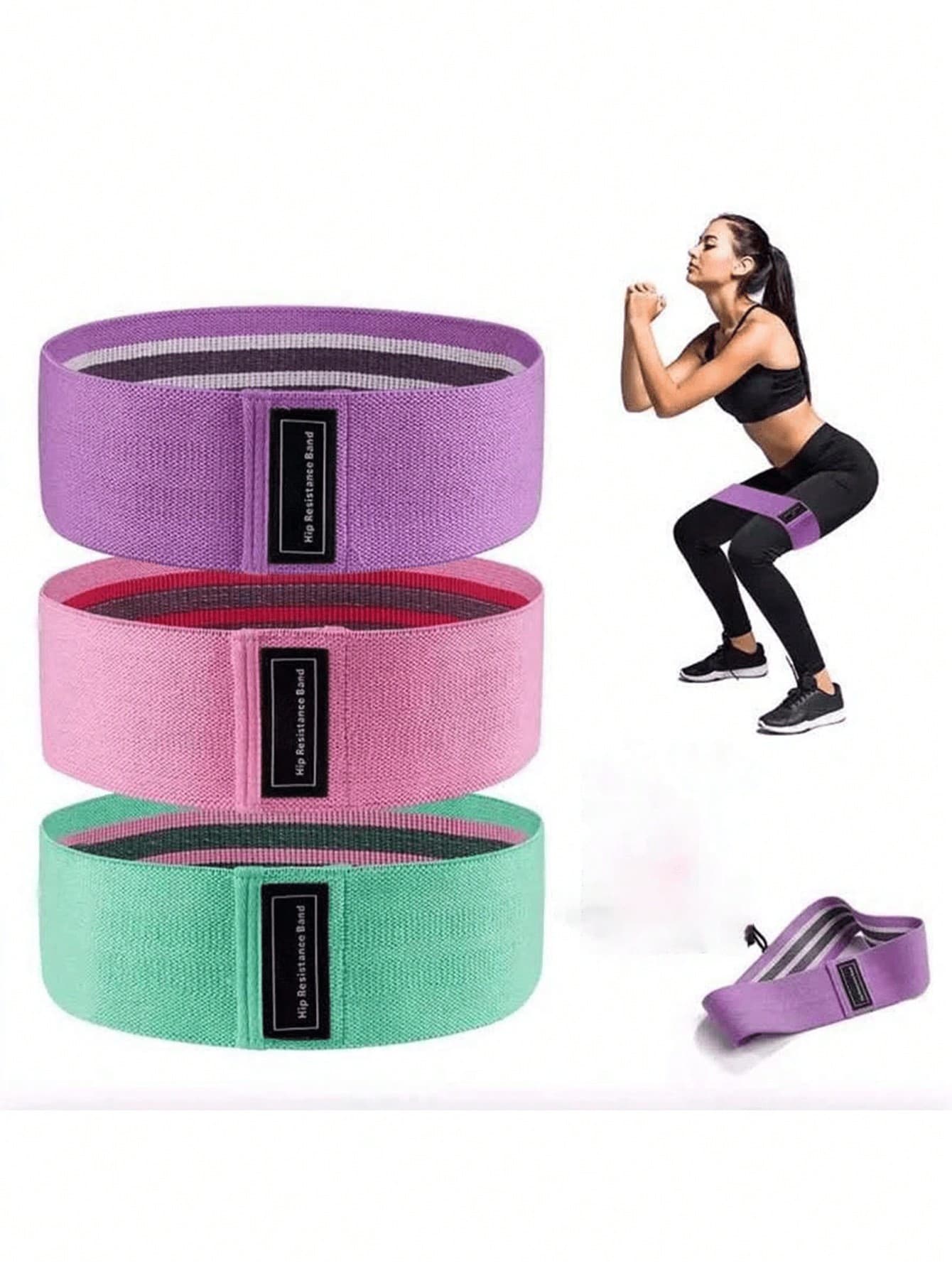 1pc Elastic Squat Resistance Band, Glute Activation Workout Band, Unisex Gym Accessories