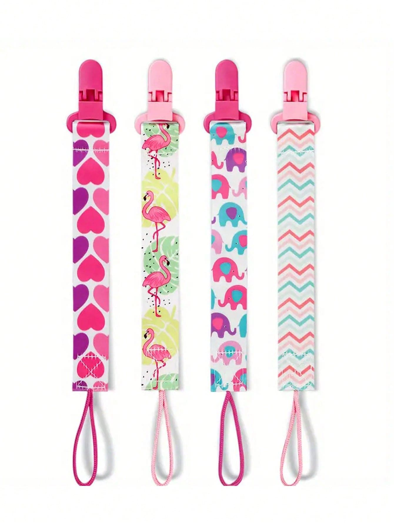 4pcs/Set Baby Pacifier Clips - Pacifier Clips For Boys And Girls Fit Most Pacifiers, Thanksgiving Gift