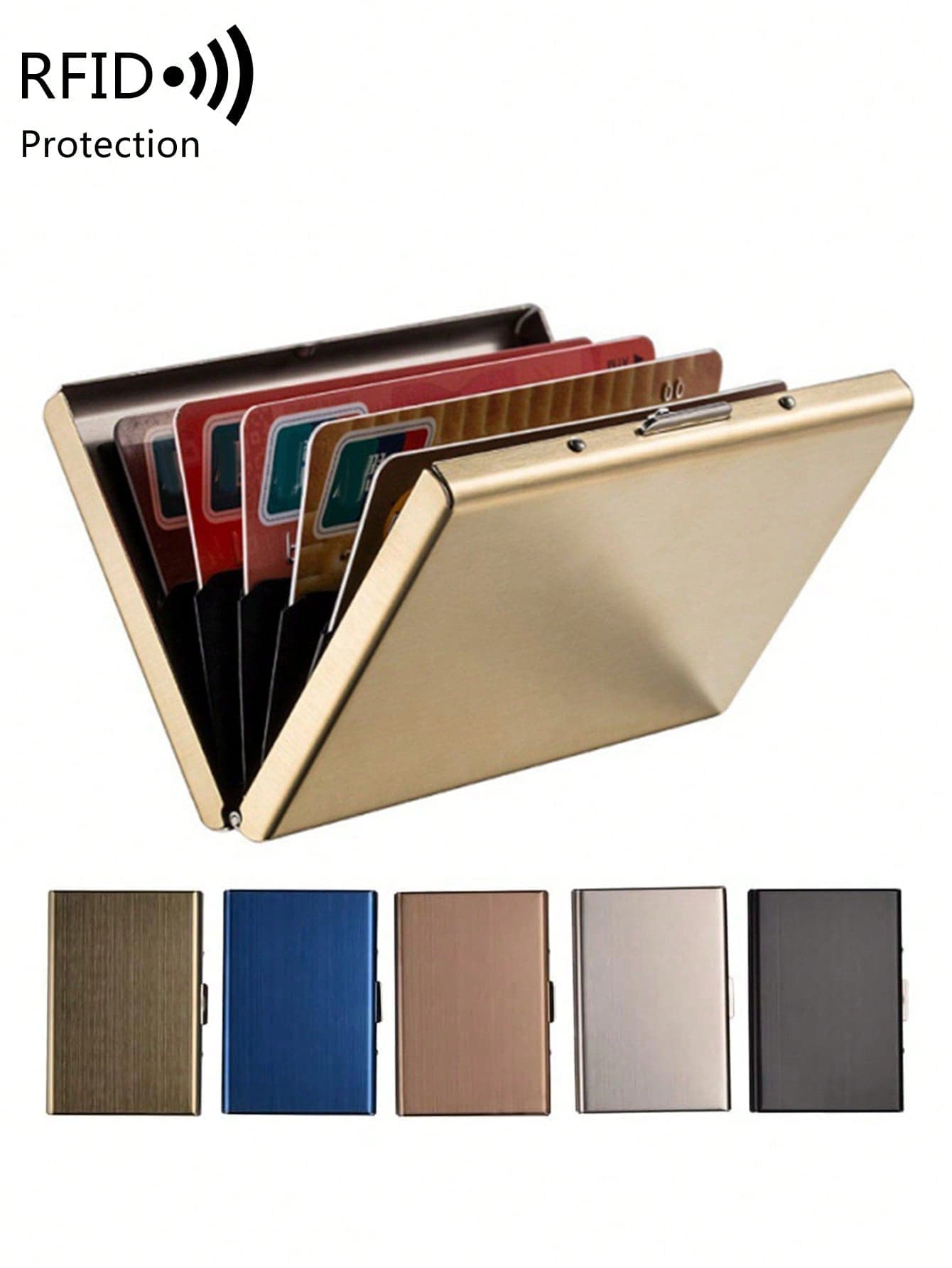 Metal Wallet Stainless Steel Card Holder, Women's Lightweight Portable Card Case, Suitable For Office Workers, Men's Holiday, Anniversary, Birthday Gift, Gift Accessory, Teacher's Day Gift, Casual Card Holder, Card Clip Wallet, Business Card Holder, Credit Card Holder, Men's Mini Wallet, Card Case, RFID Wallet