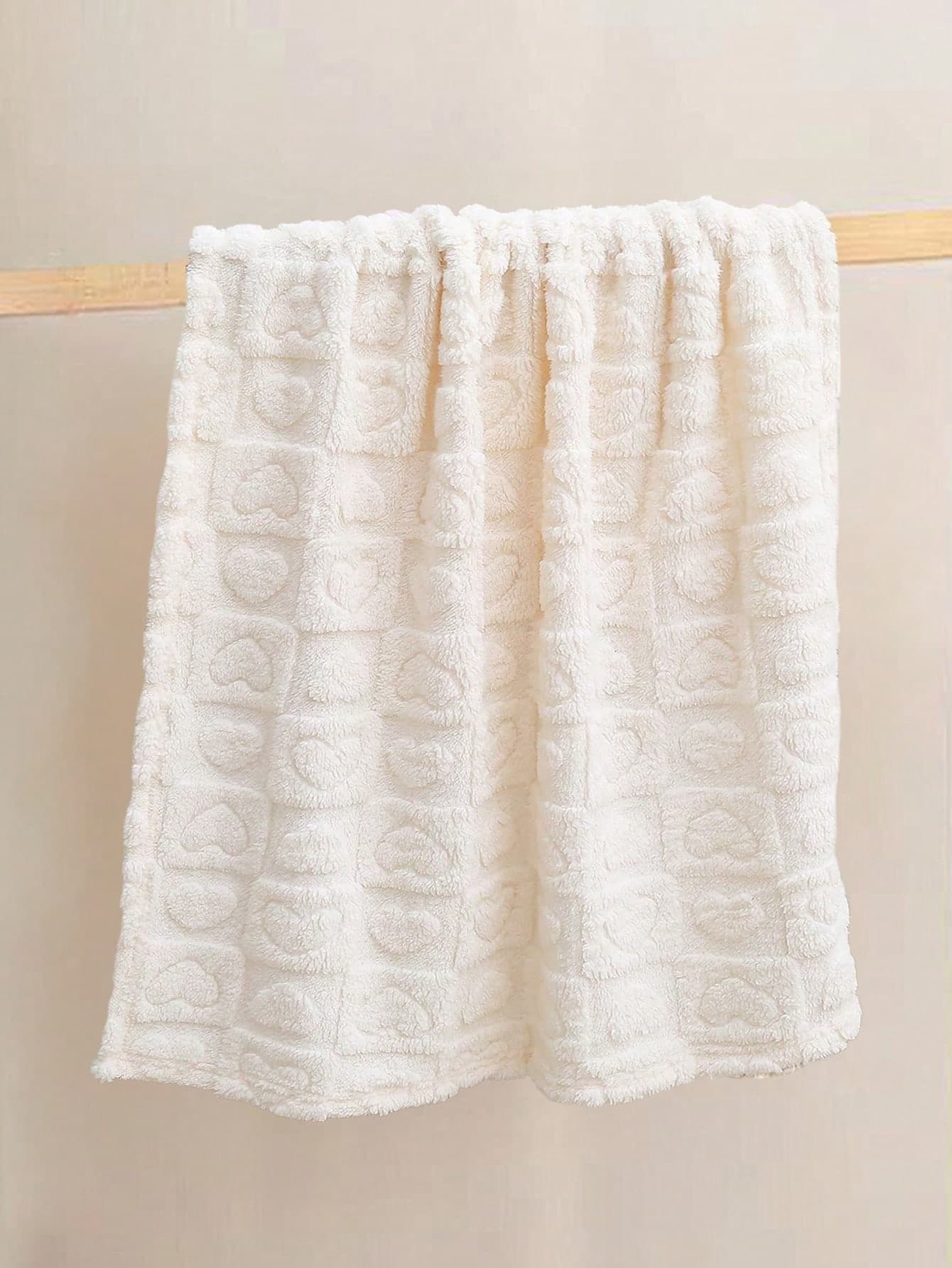 1pc Heart Pattern Baby Plush Swaddle Blanket Love Valentine
