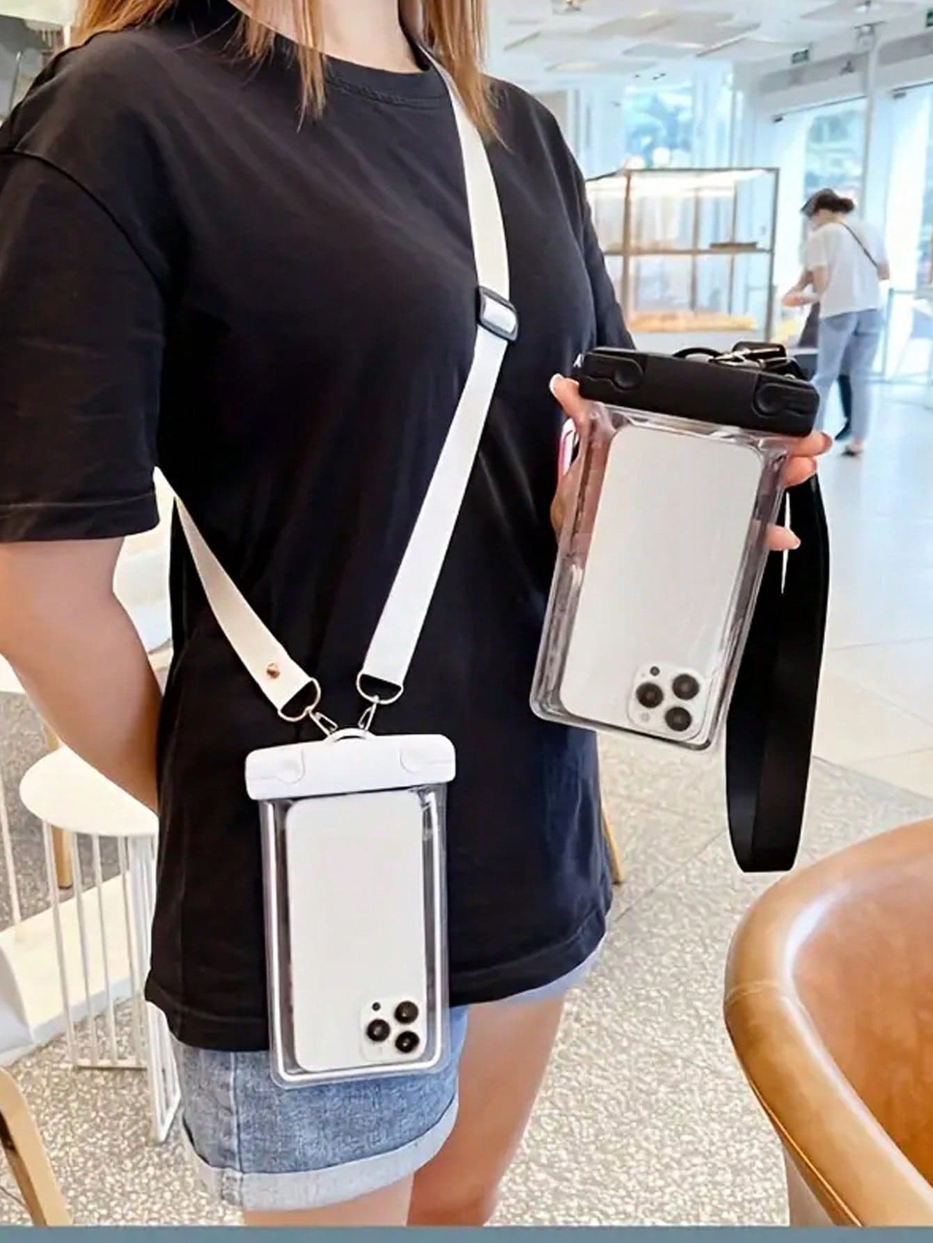 1pc Universal Touch-Sensitive Waterproof Phone Pouch, Luminous Swimming Diving Mobile Case, Can Be Used As A Touch-Screen Swimming And Diving Case, Can Be Used As An Underwater Camera Phone Case, Portable Travel Phone Bag With Adjustable Lanyard, PVC Material, No Battery Required Travel Must Haves Summer1 Stuff Back To School Supplies